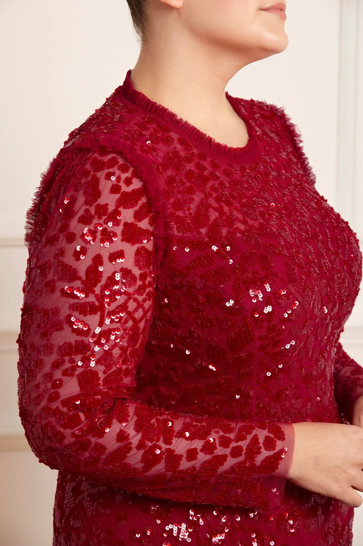 Doorbuster Aurelia Long Sleeve Gown NEEDLE THREAD  Going Fast!