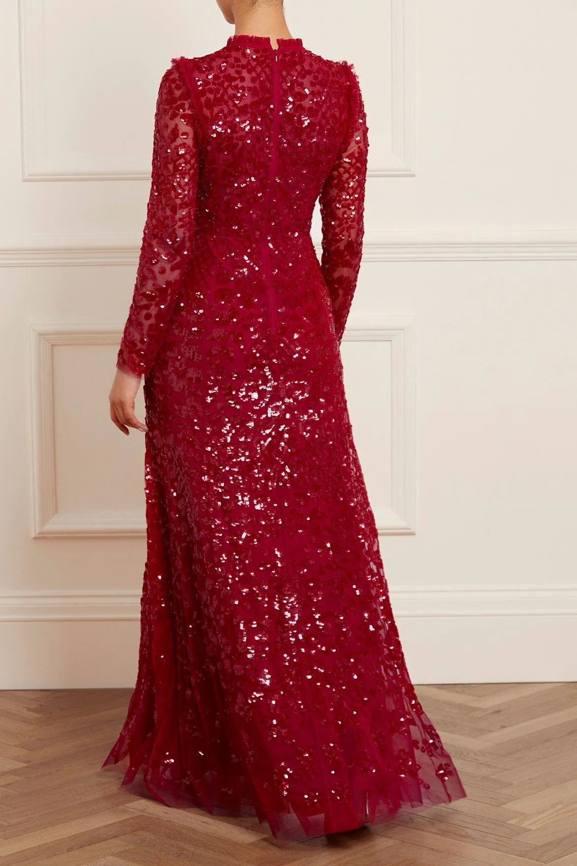 Doorbuster Aurelia Long Sleeve Gown NEEDLE THREAD  Going Fast!