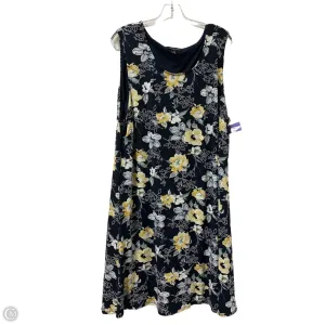 Dress Casual Midi By Perceptions In Navy, Size: 2x