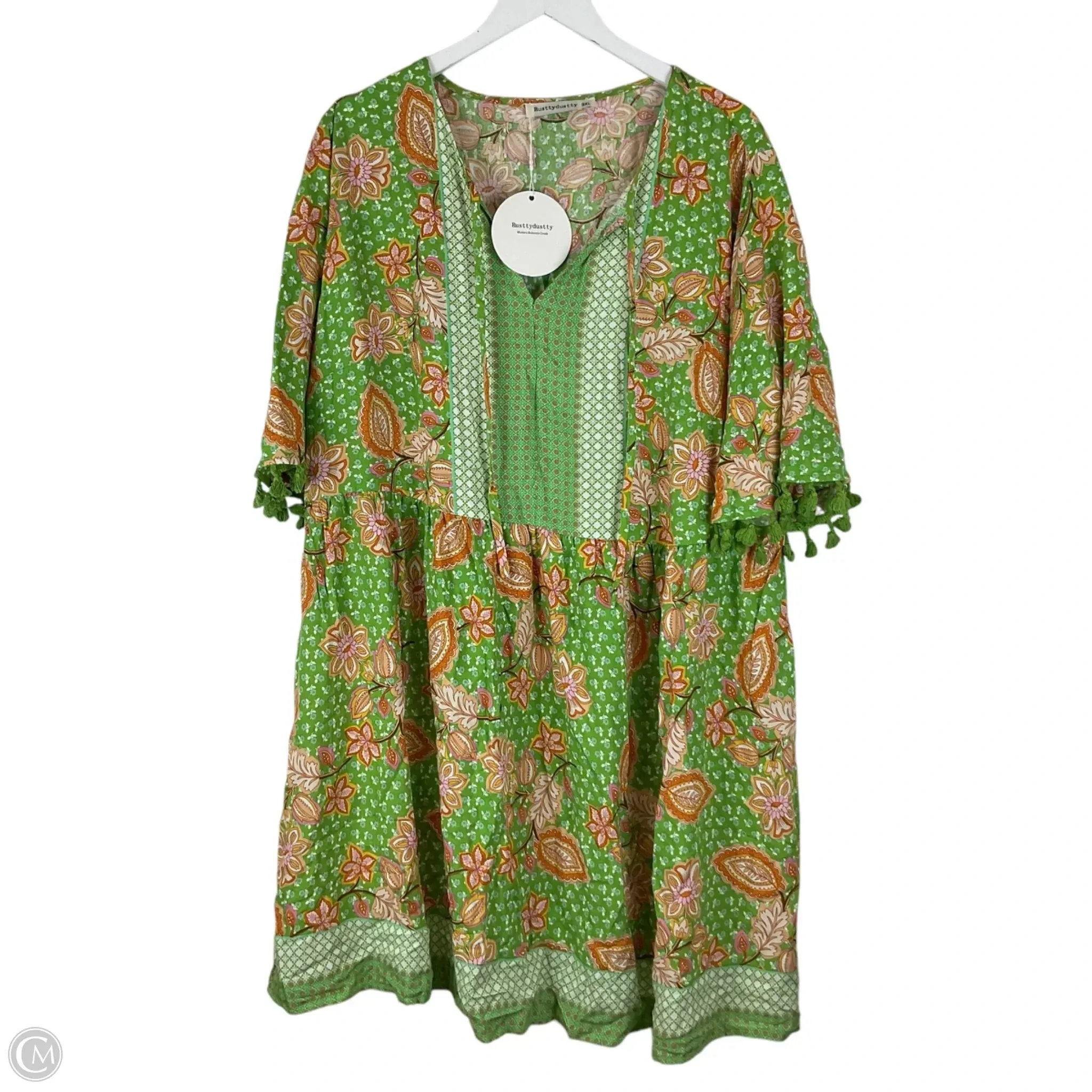 Dress Casual Short By Cme In Green, Size: 3x
