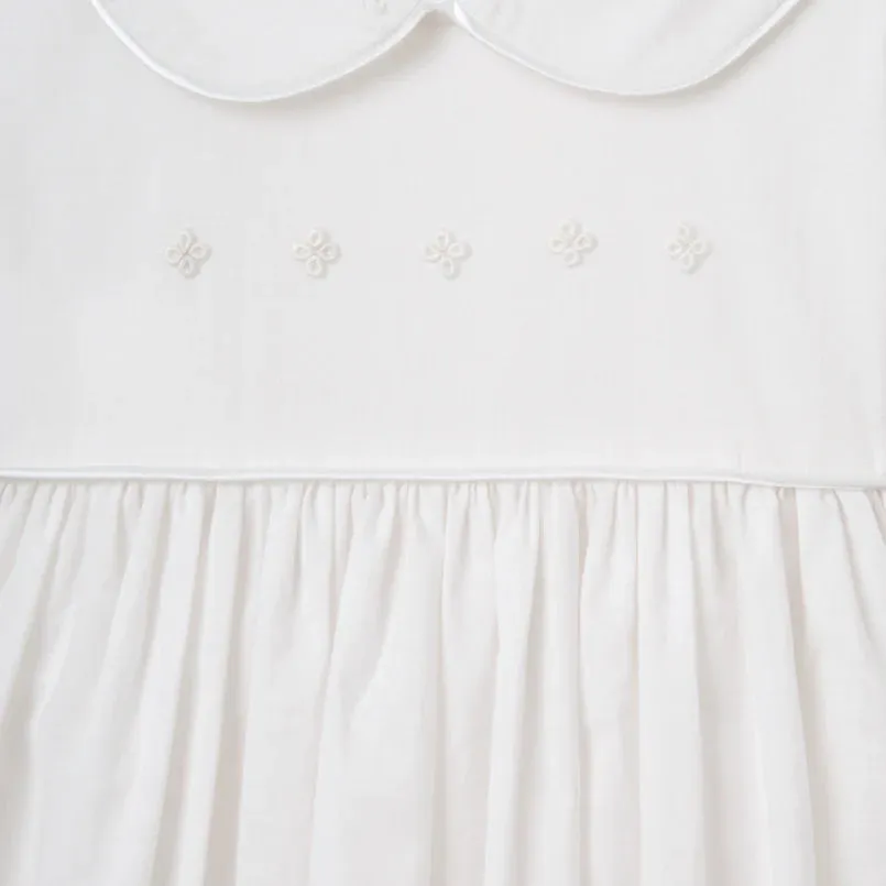 Elegant Baby Girls' Gown & Bonnet Christening Gift Set- White