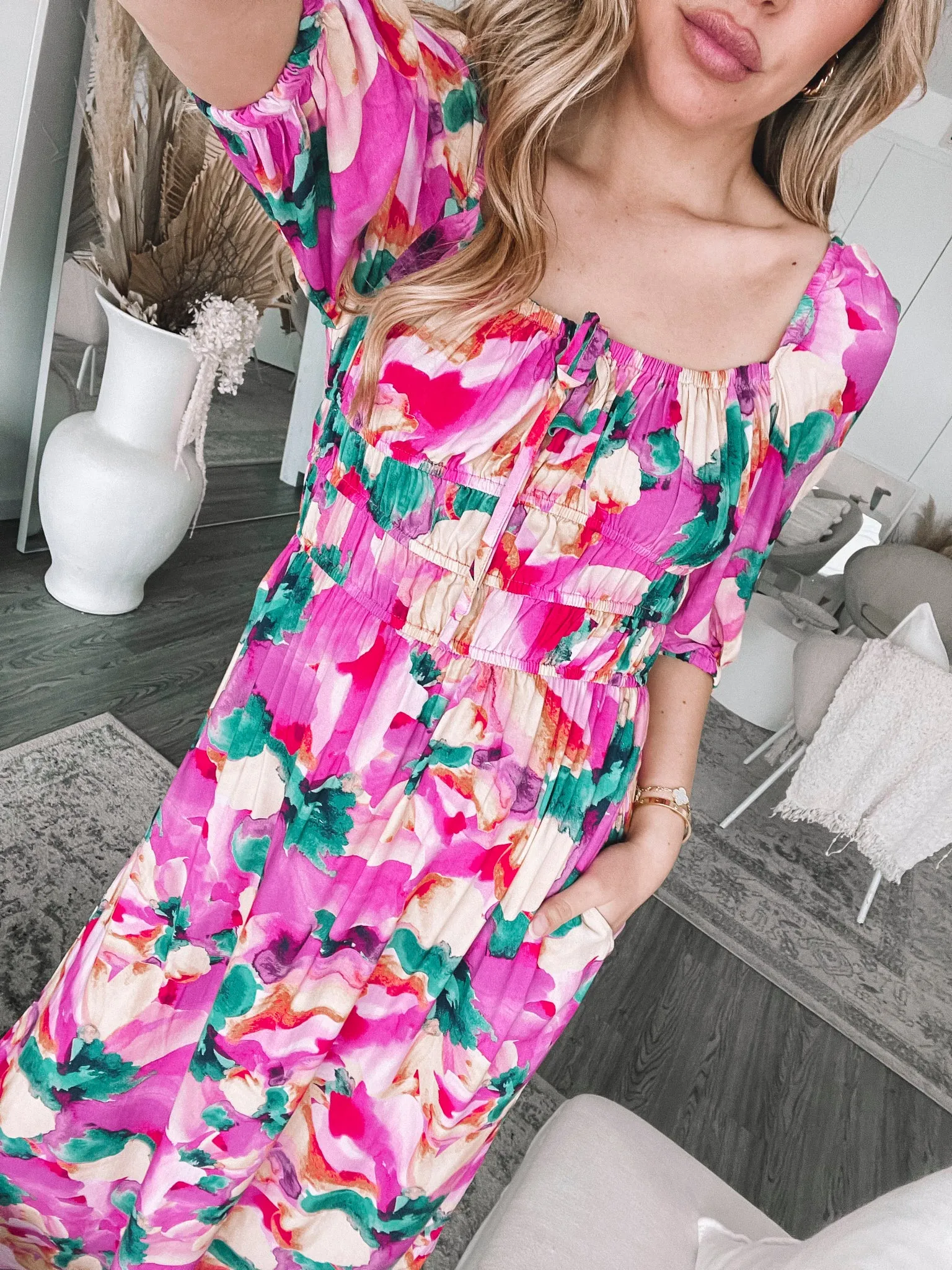 Eranne Dress - Pink Fiesta