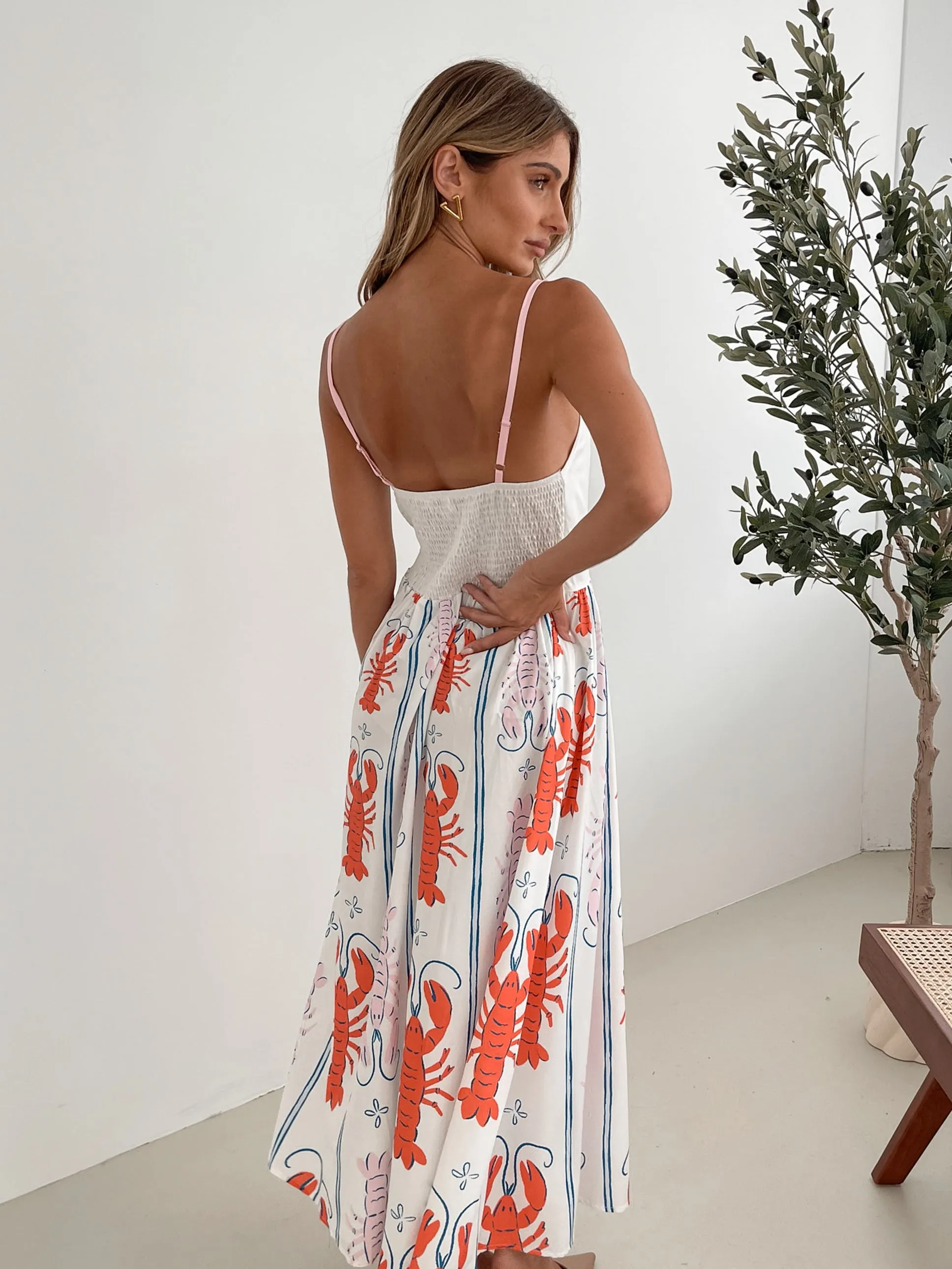 Evania Dress - White Print