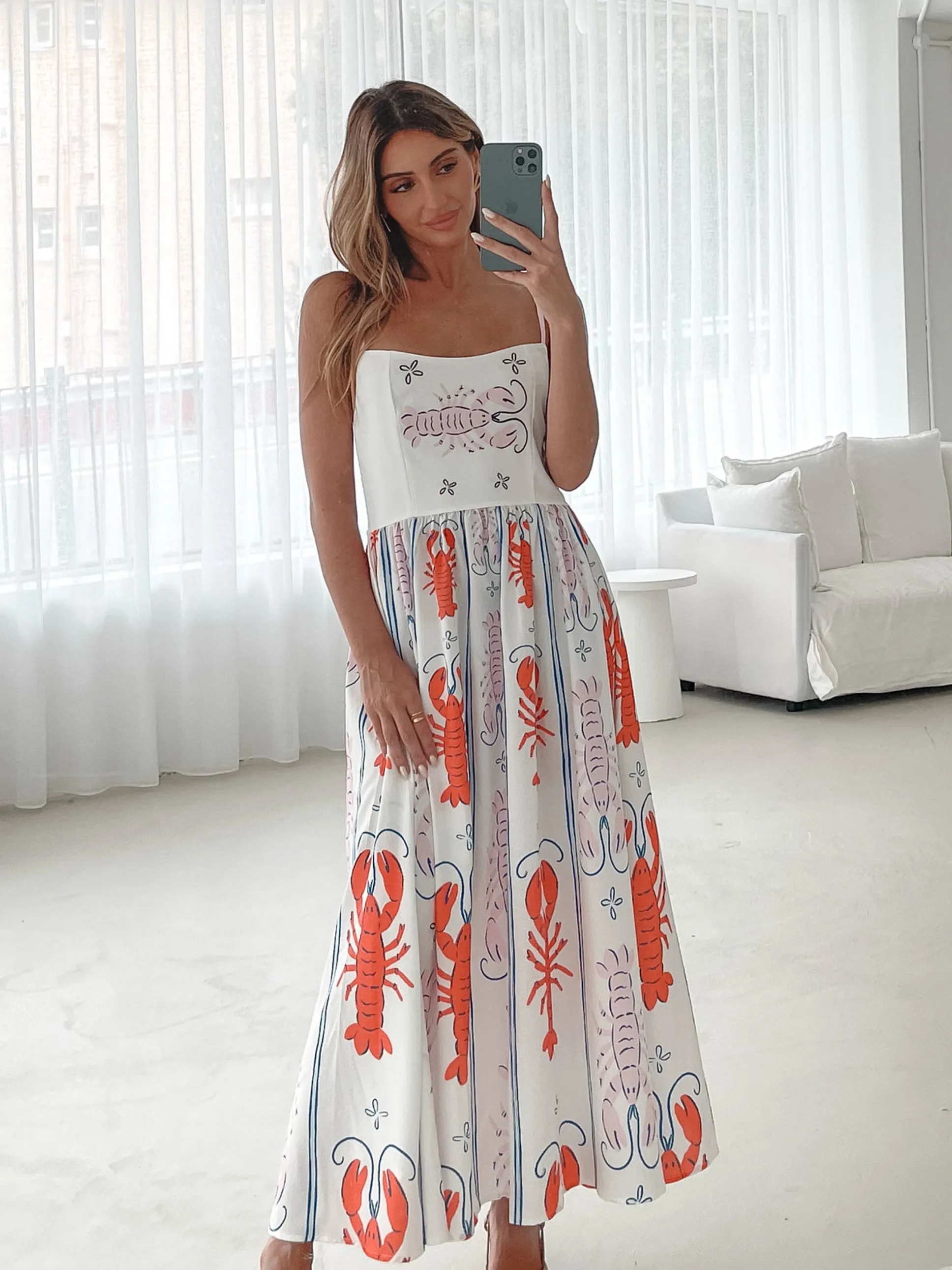 Evania Dress - White Print