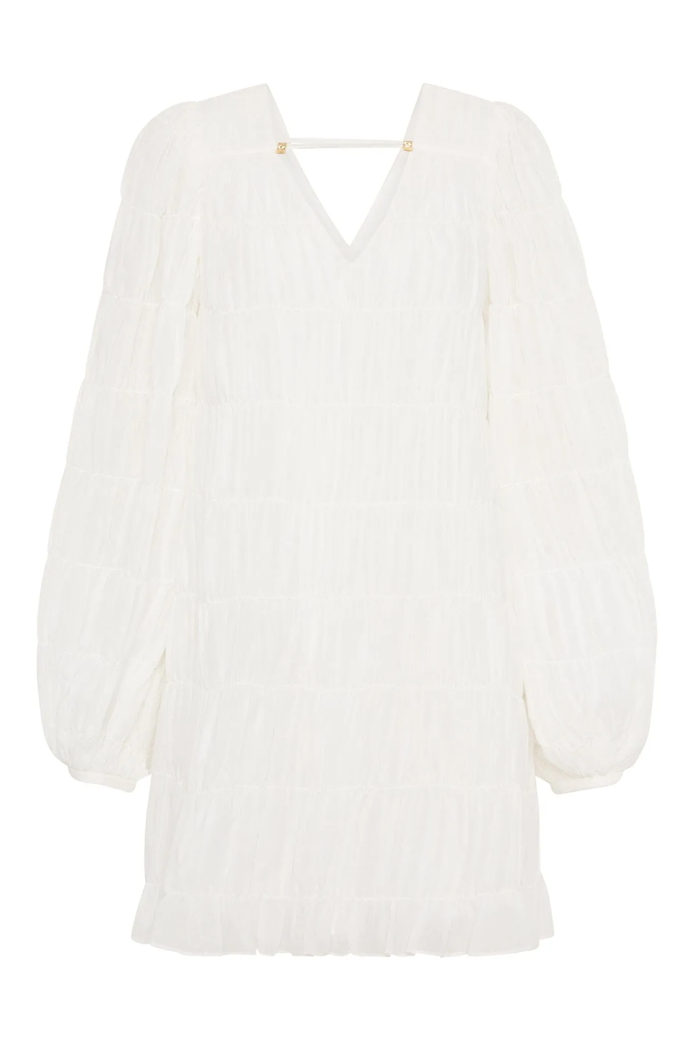 Evelina Ruched Mini Dress - Ivory