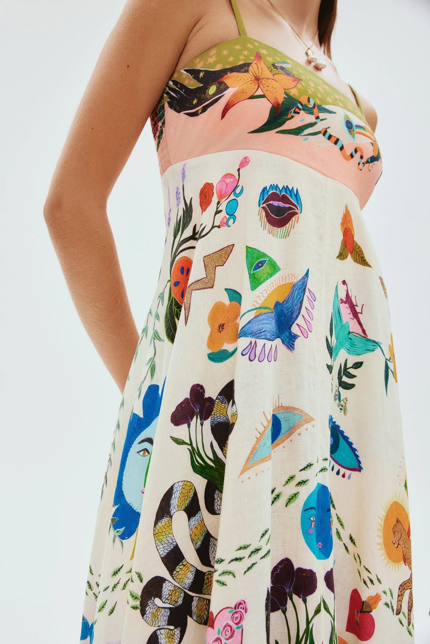 Evergreen Sun Dress - Alemais