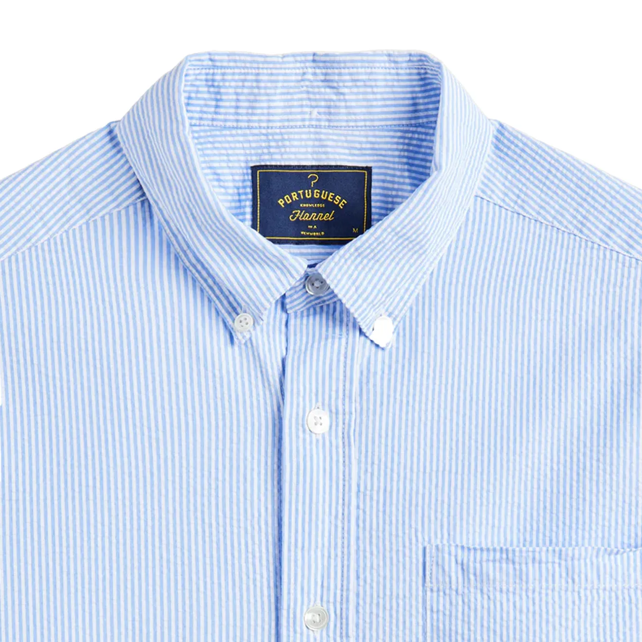 Exclusive Portuguese Flannel Atlantico Stripe L/S Shirt Blue  Limited Release!