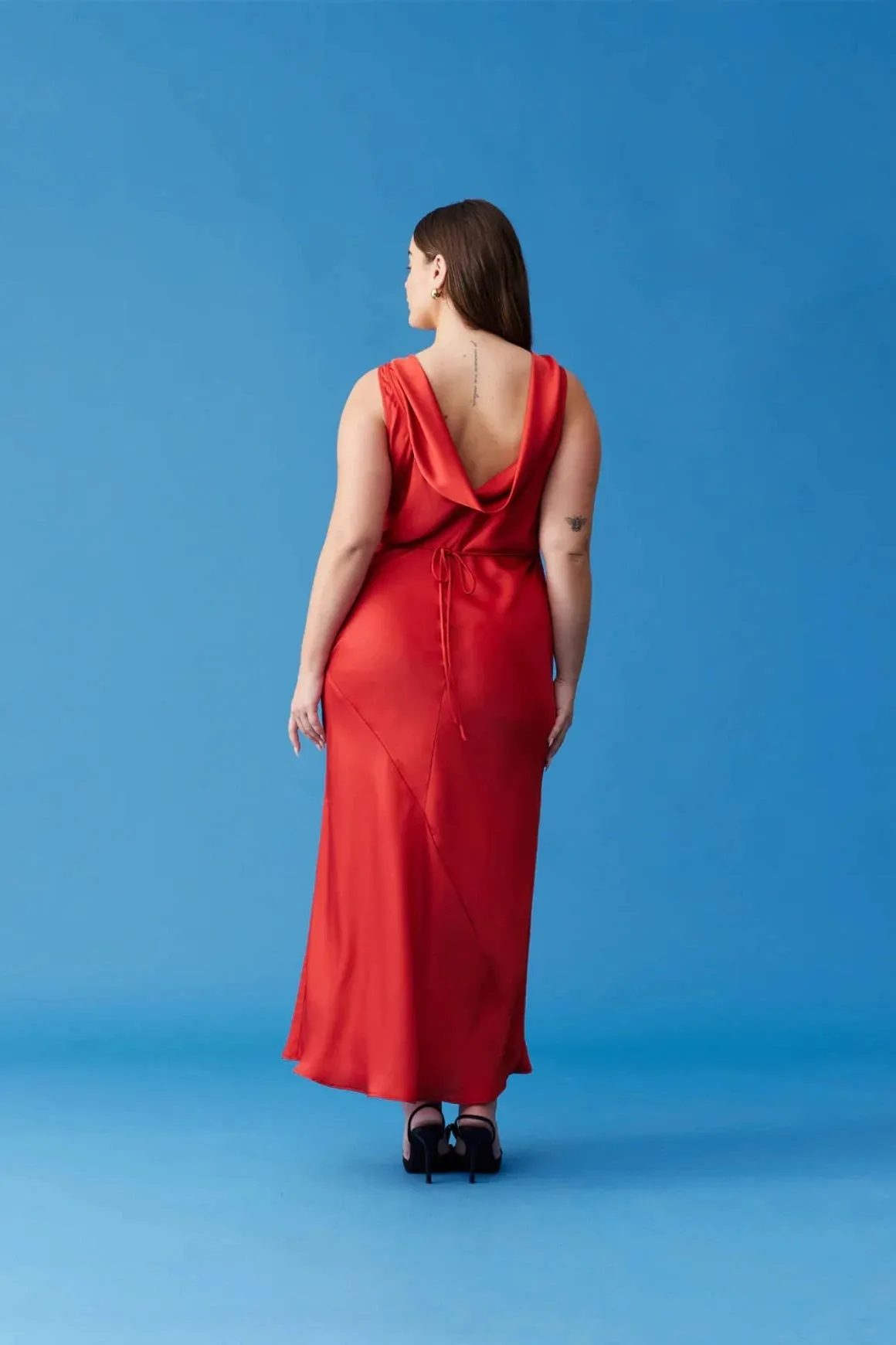 Firebird cowl gown