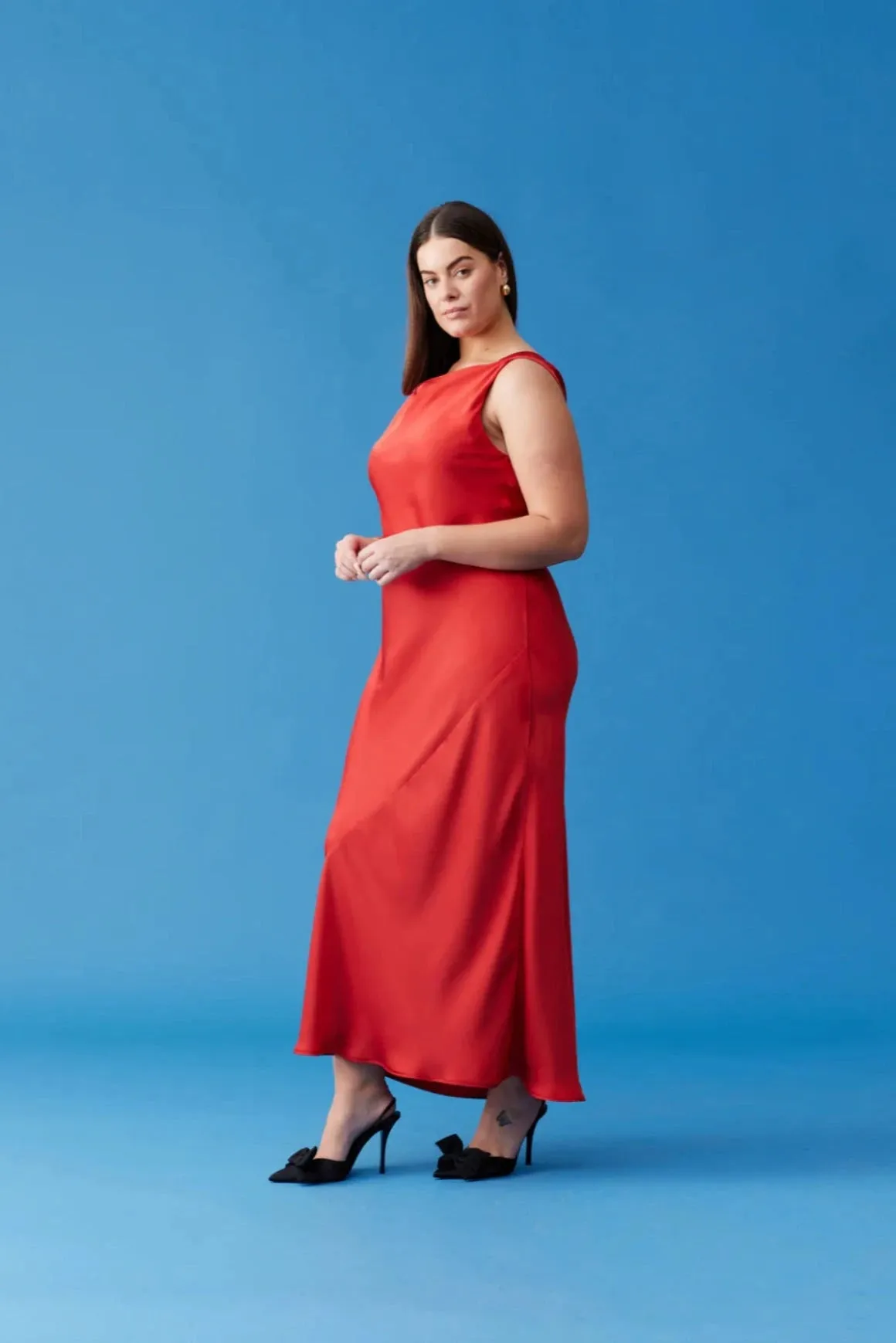 Firebird cowl gown
