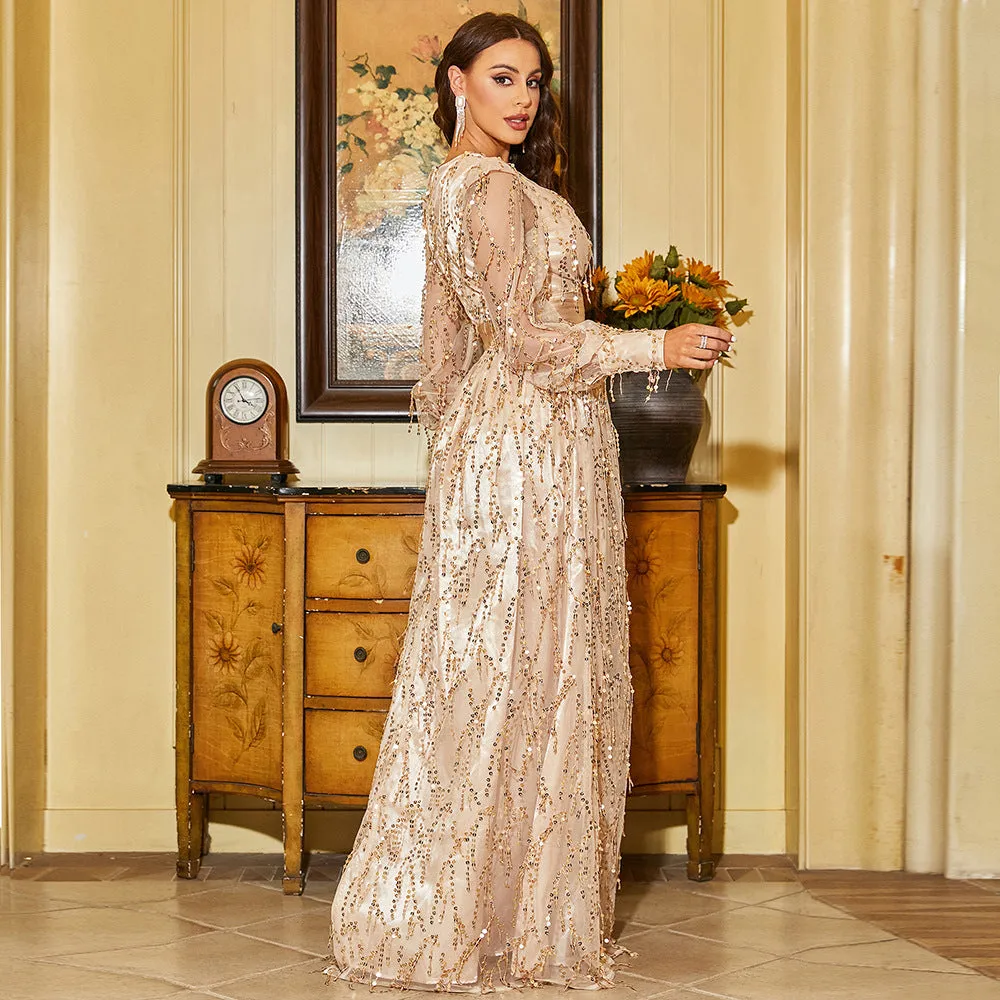 Flash Sale Elegant Formal Spaghetti Sequin Evening Dress  Going Fast!