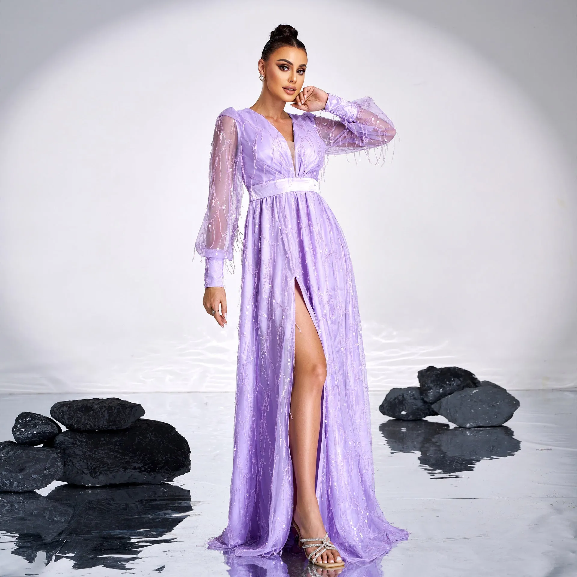 Flash Sale Elegant Formal Spaghetti Sequin Evening Dress  Going Fast!