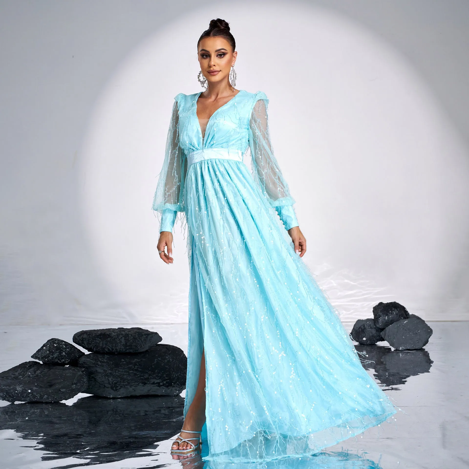 Flash Sale Elegant Formal Spaghetti Sequin Evening Dress  Going Fast!