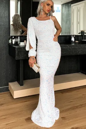 Flash Sale Single Slit Sequin Maxi Gown  Dont Miss Out!