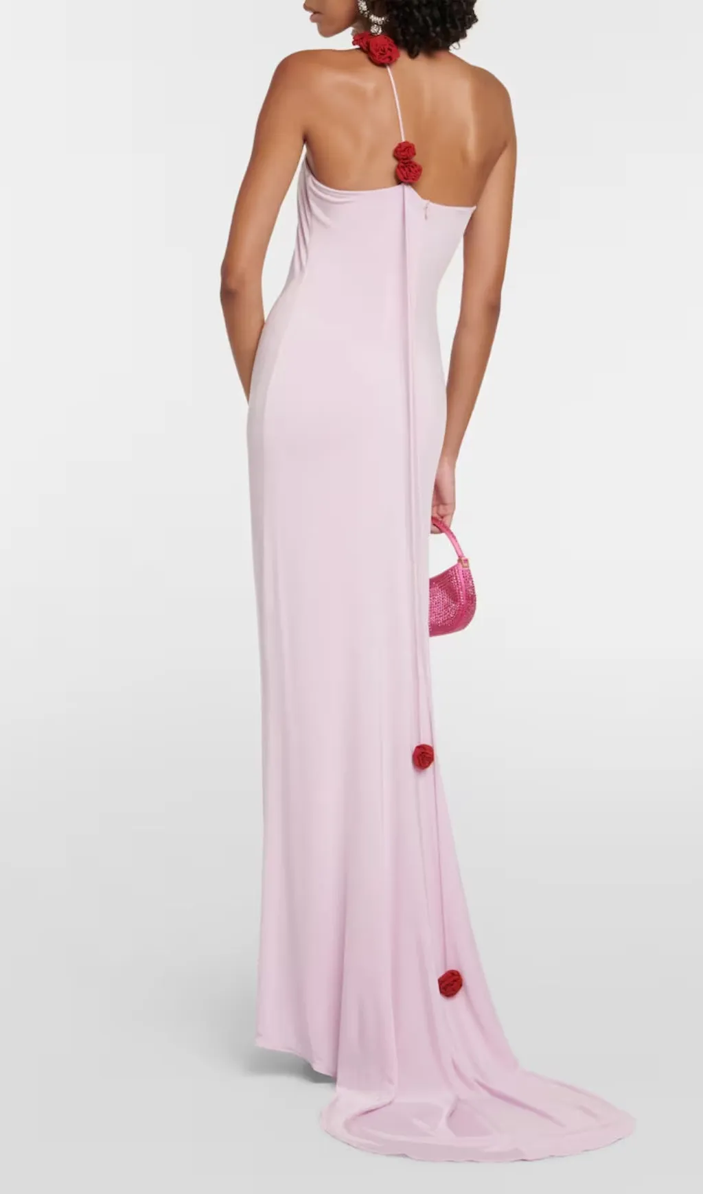 FLORAL-APPLIQU ONE-SHOULDER GOWN Gloria Lanvin