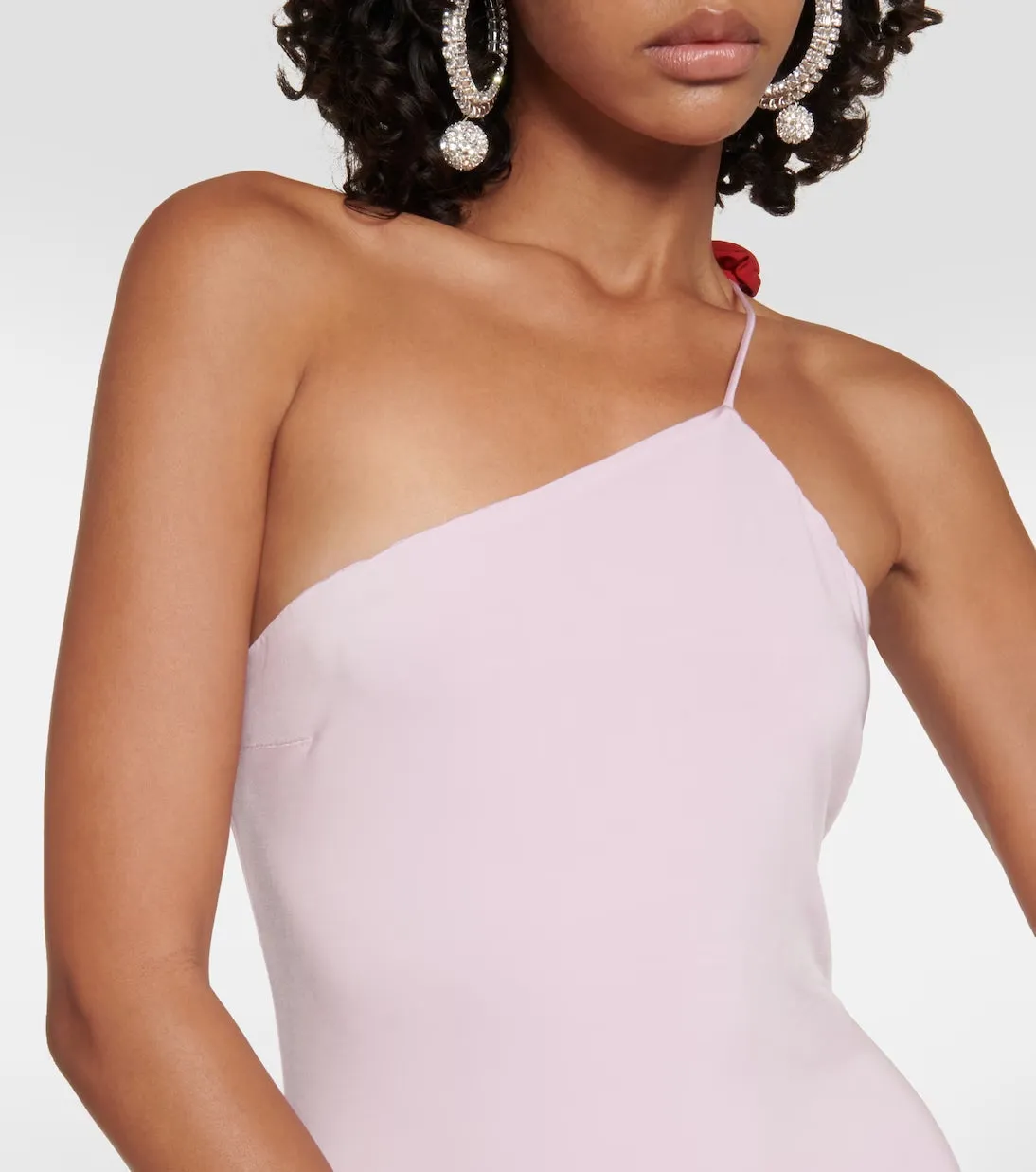 FLORAL-APPLIQU ONE-SHOULDER GOWN Gloria Lanvin