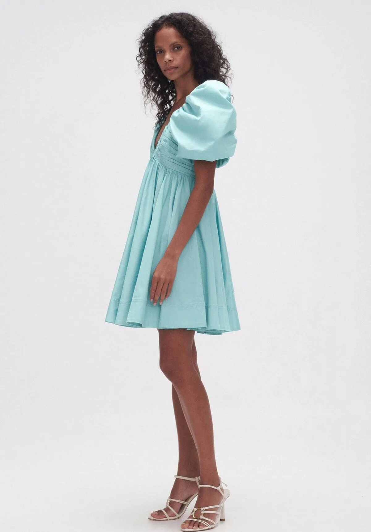 Gabrielle Plunge Mini Dress -  Spearmint