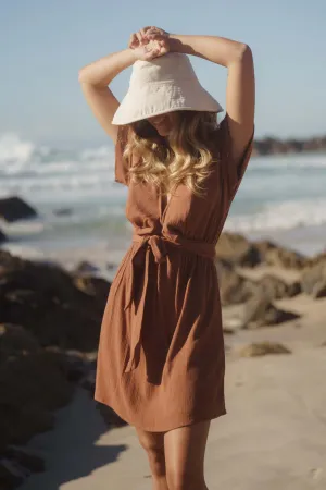 Hazel and Folk Melody Mini Dress - Cinnamon