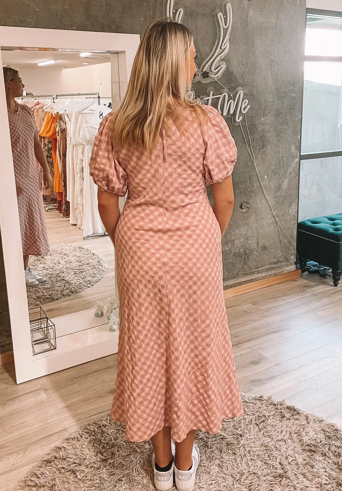 Heidi Gingham Dress - Pink