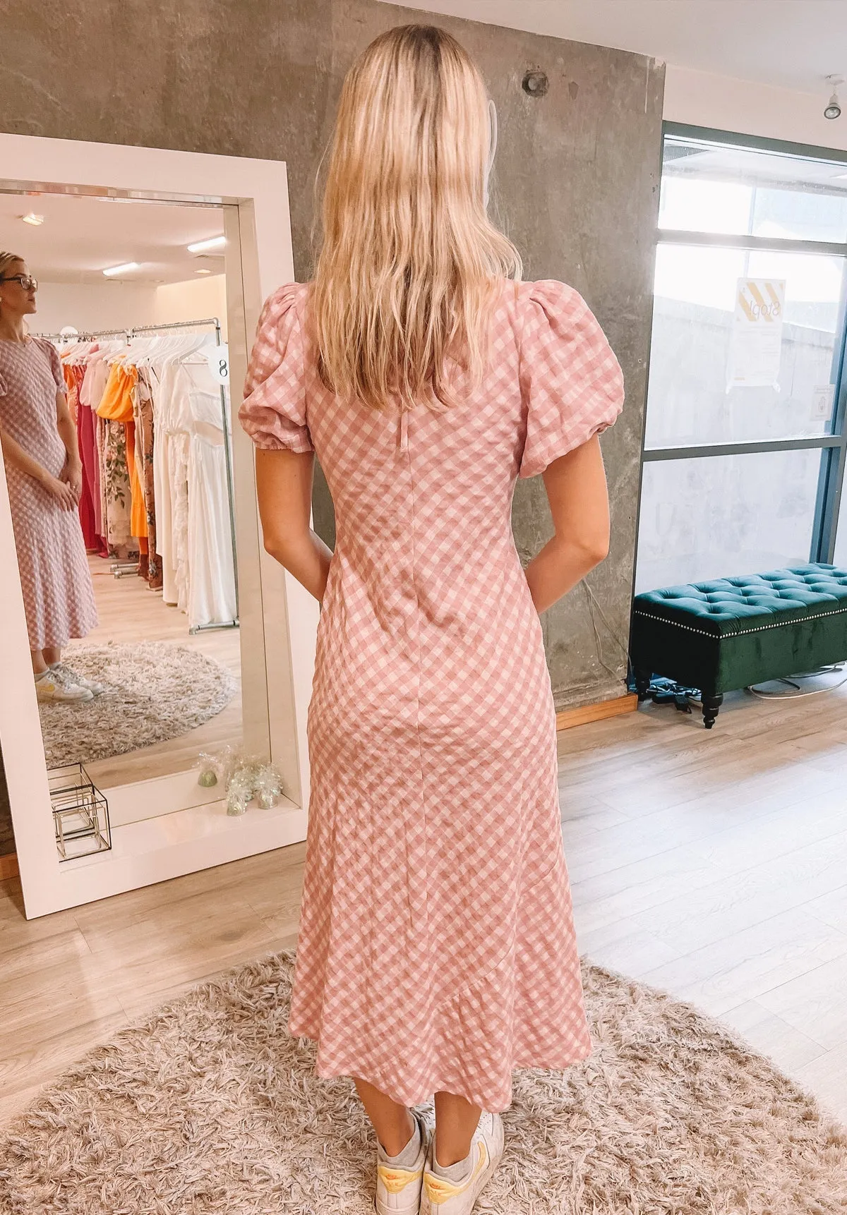 Heidi Gingham Dress - Pink