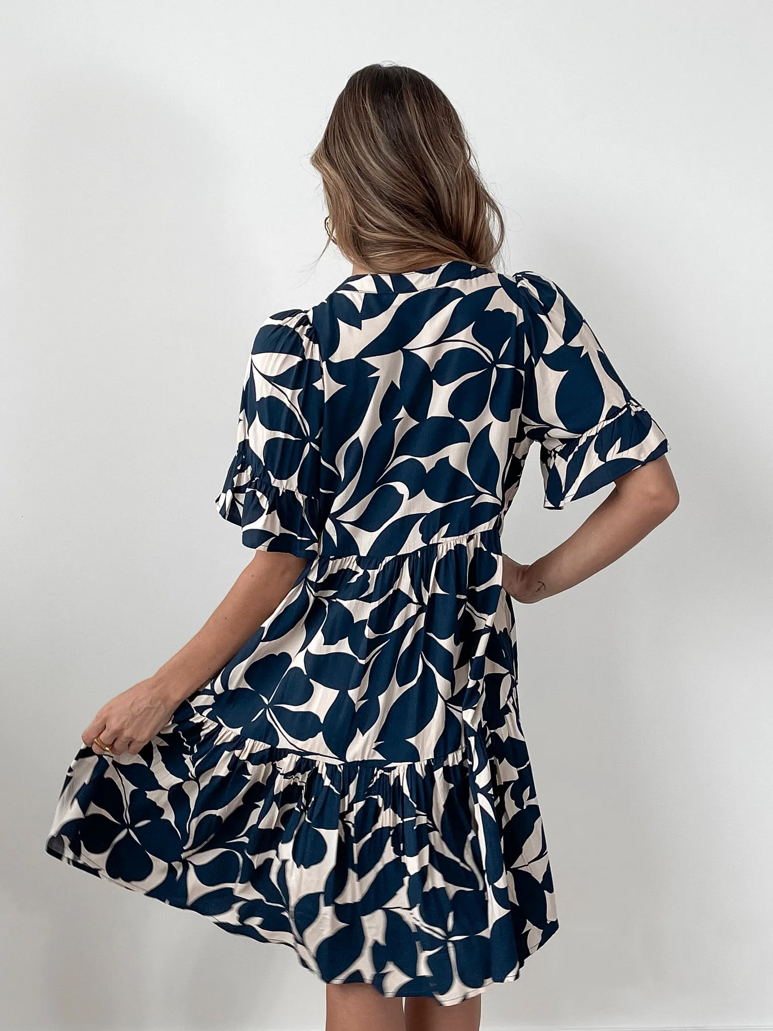 Heidy Dress - Navy Print