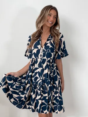 Heidy Dress - Navy Print
