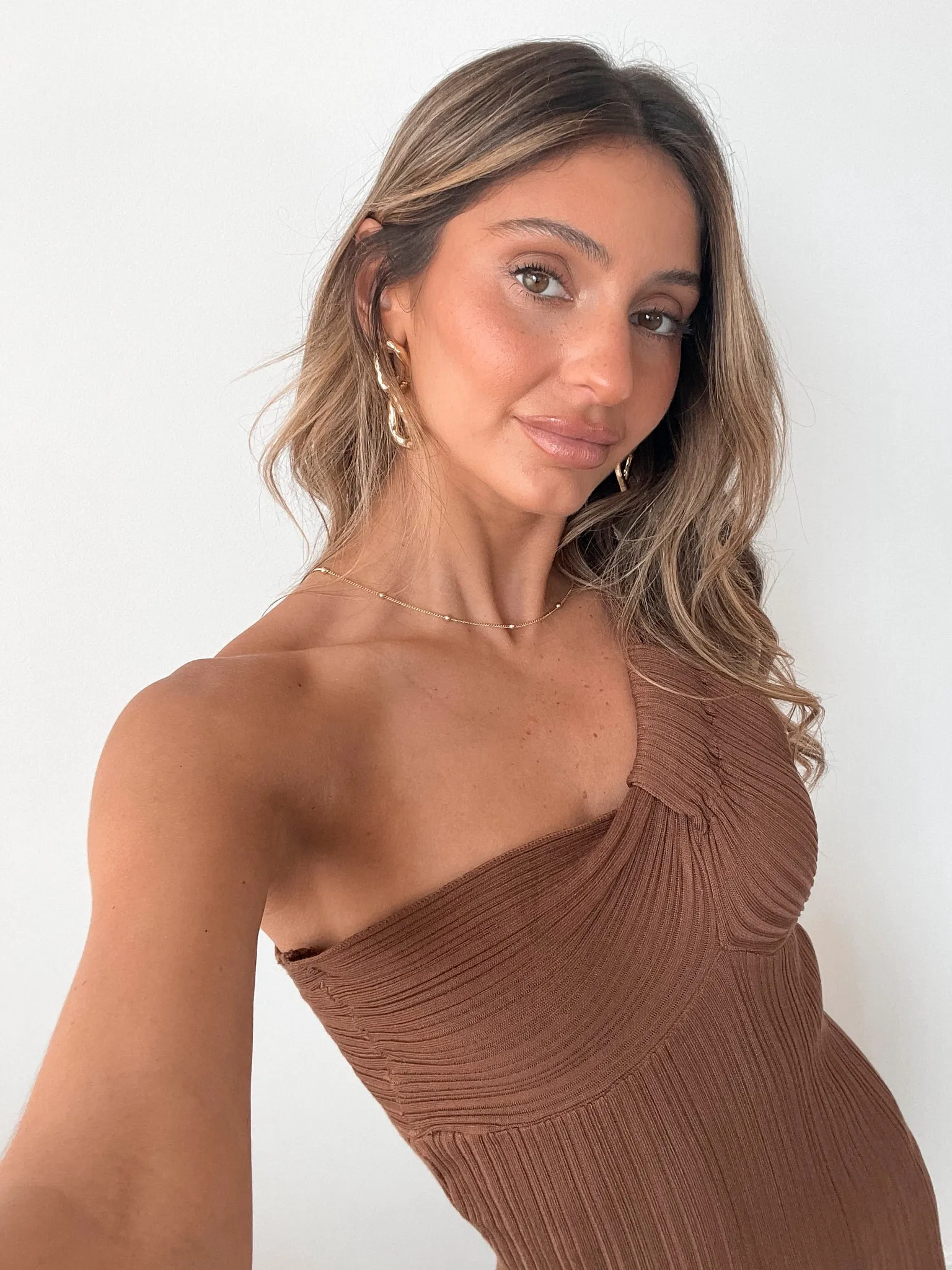 Hellen Knit Dress - Light Chocolate