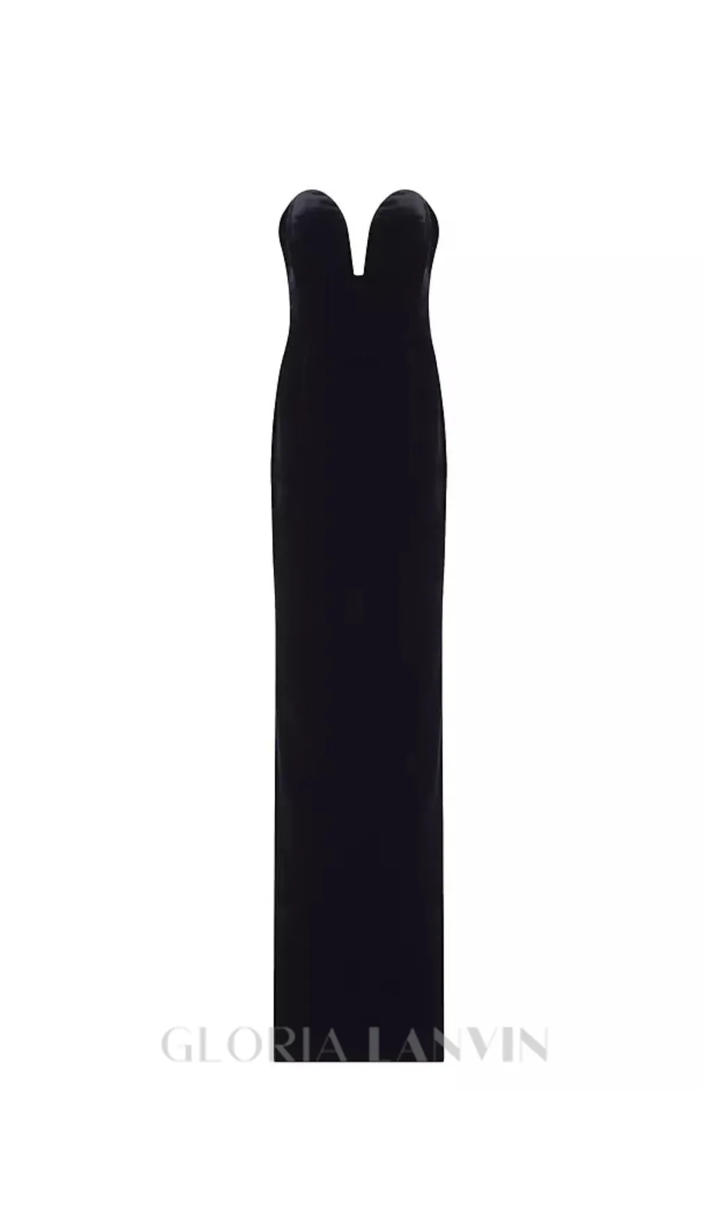 hermosa silk strapless bow gown in black Gloria Lanvin