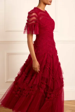 Hot Deal Elia Short Sleeve Gown NEEDLE THREAD  Limited Release!