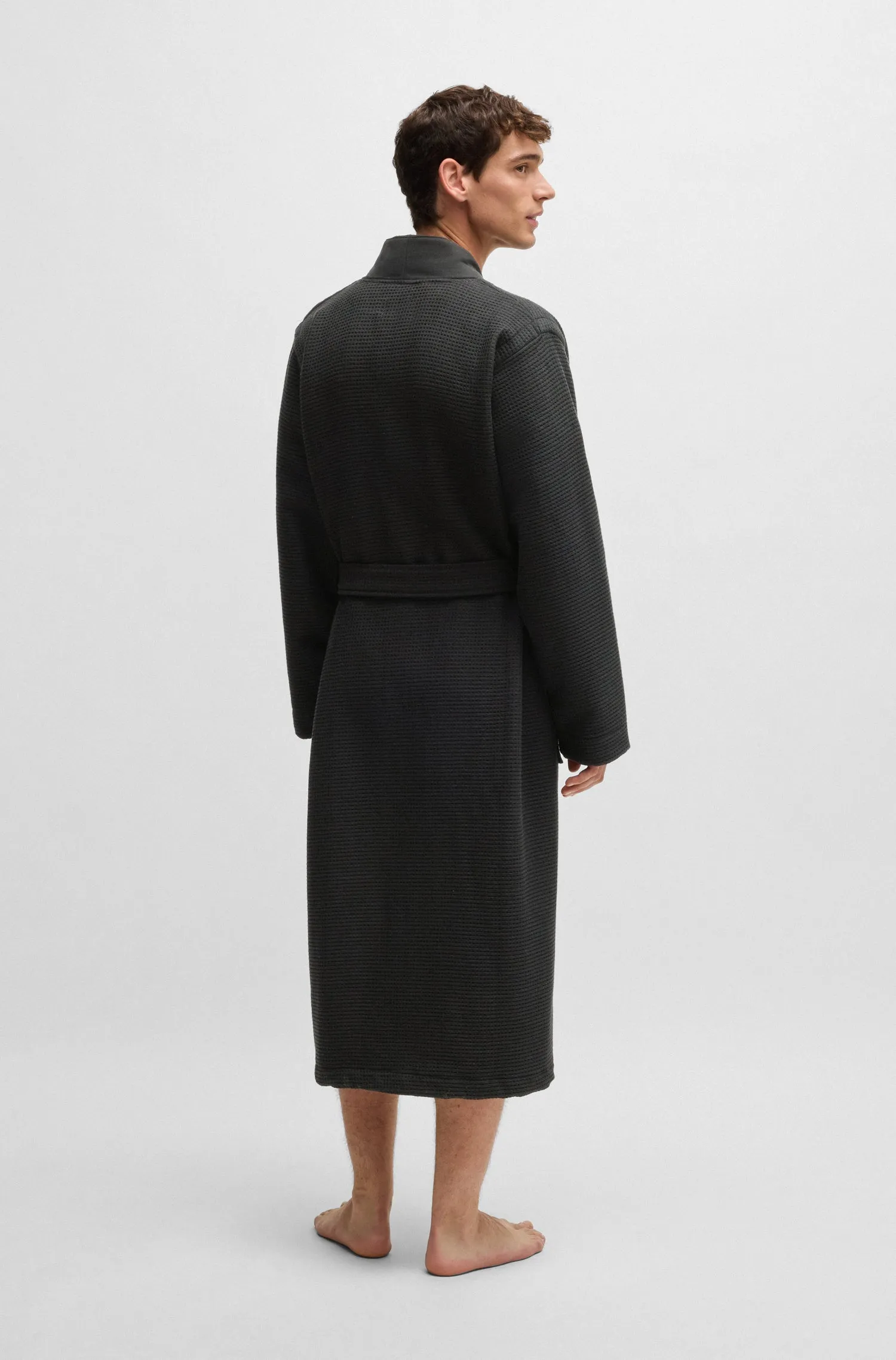 Hugo Boss Waffle Kimono Black