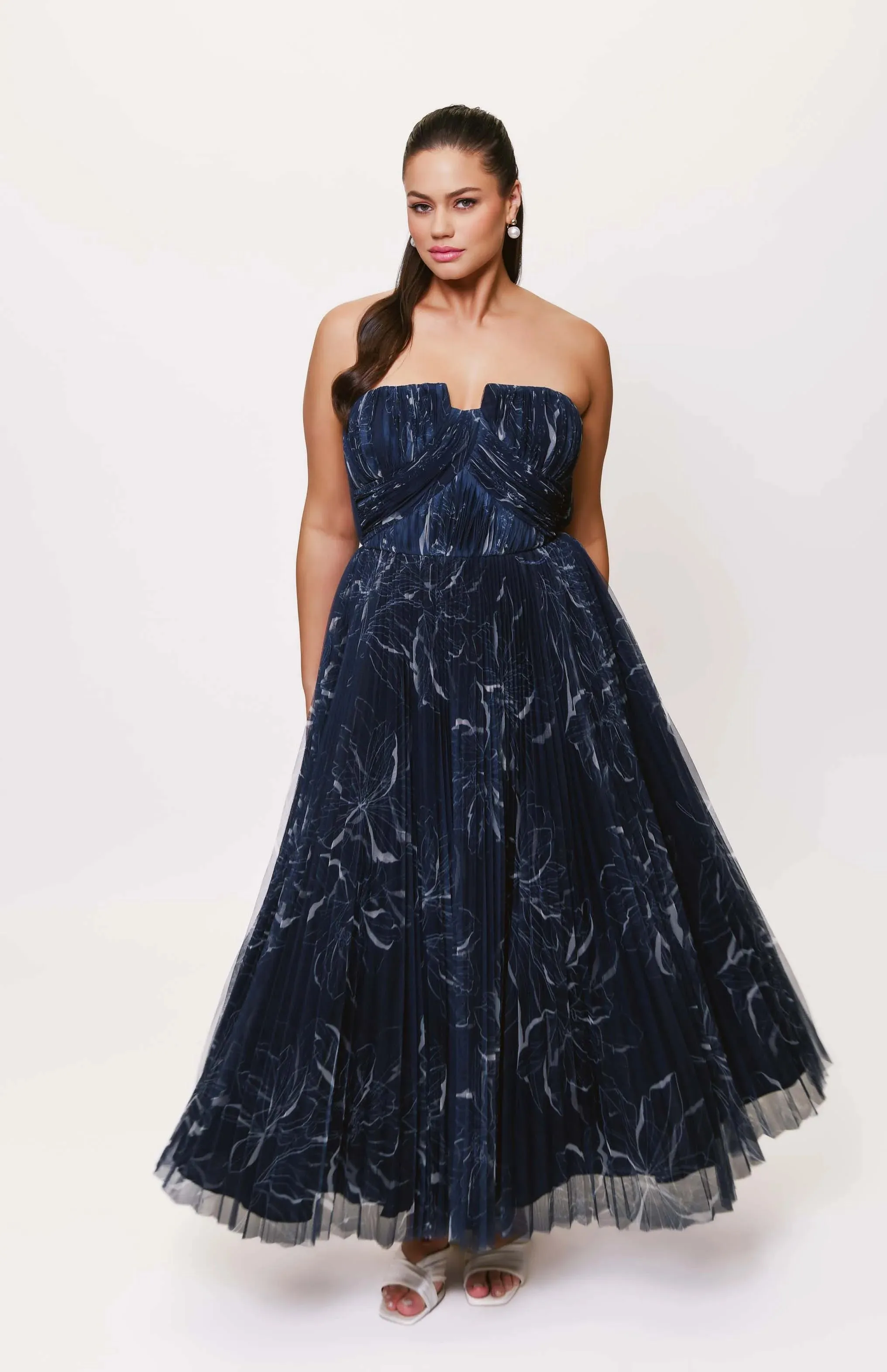 Hutch "Corene" A-line Foral Midi Dress 11331