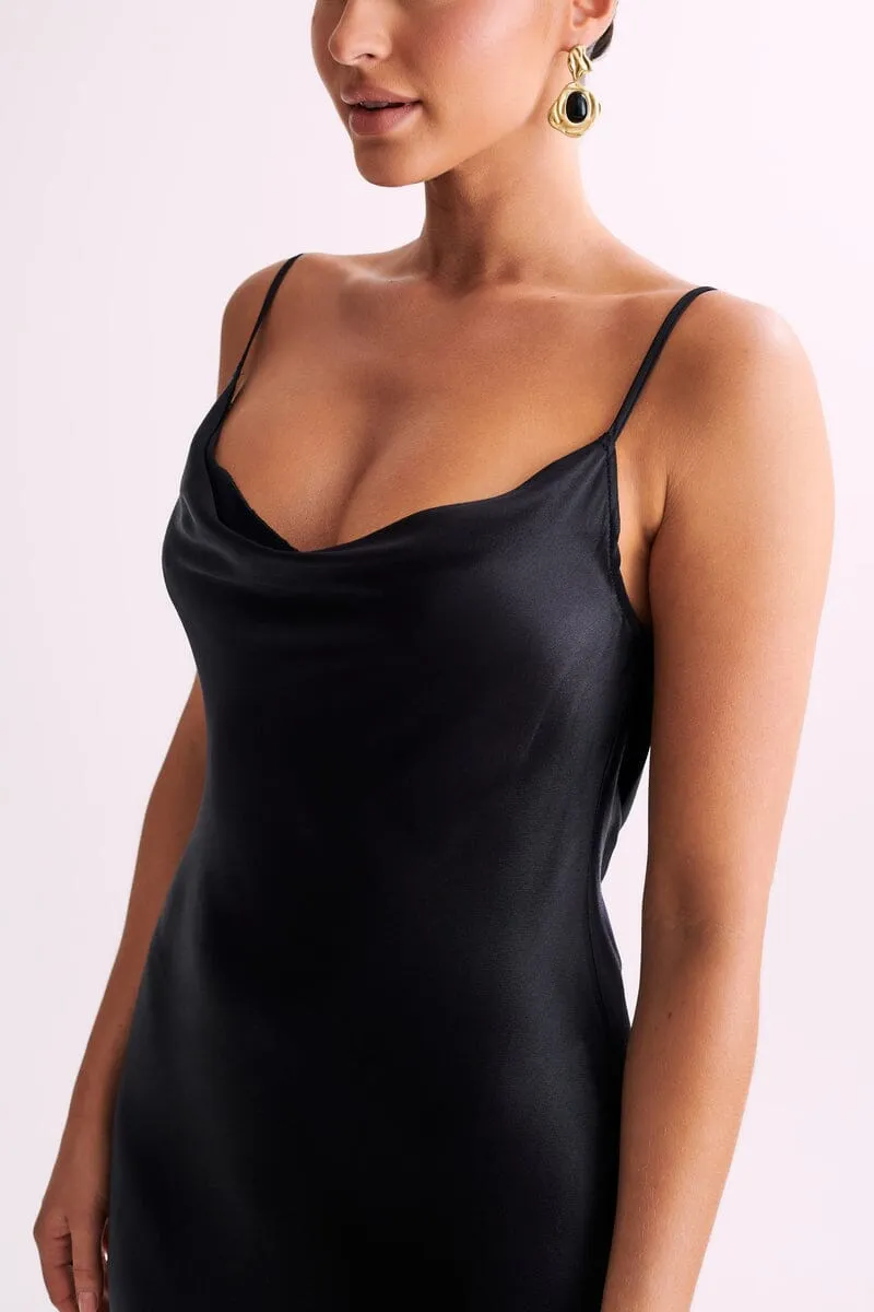 Jade Backless Gown - Black