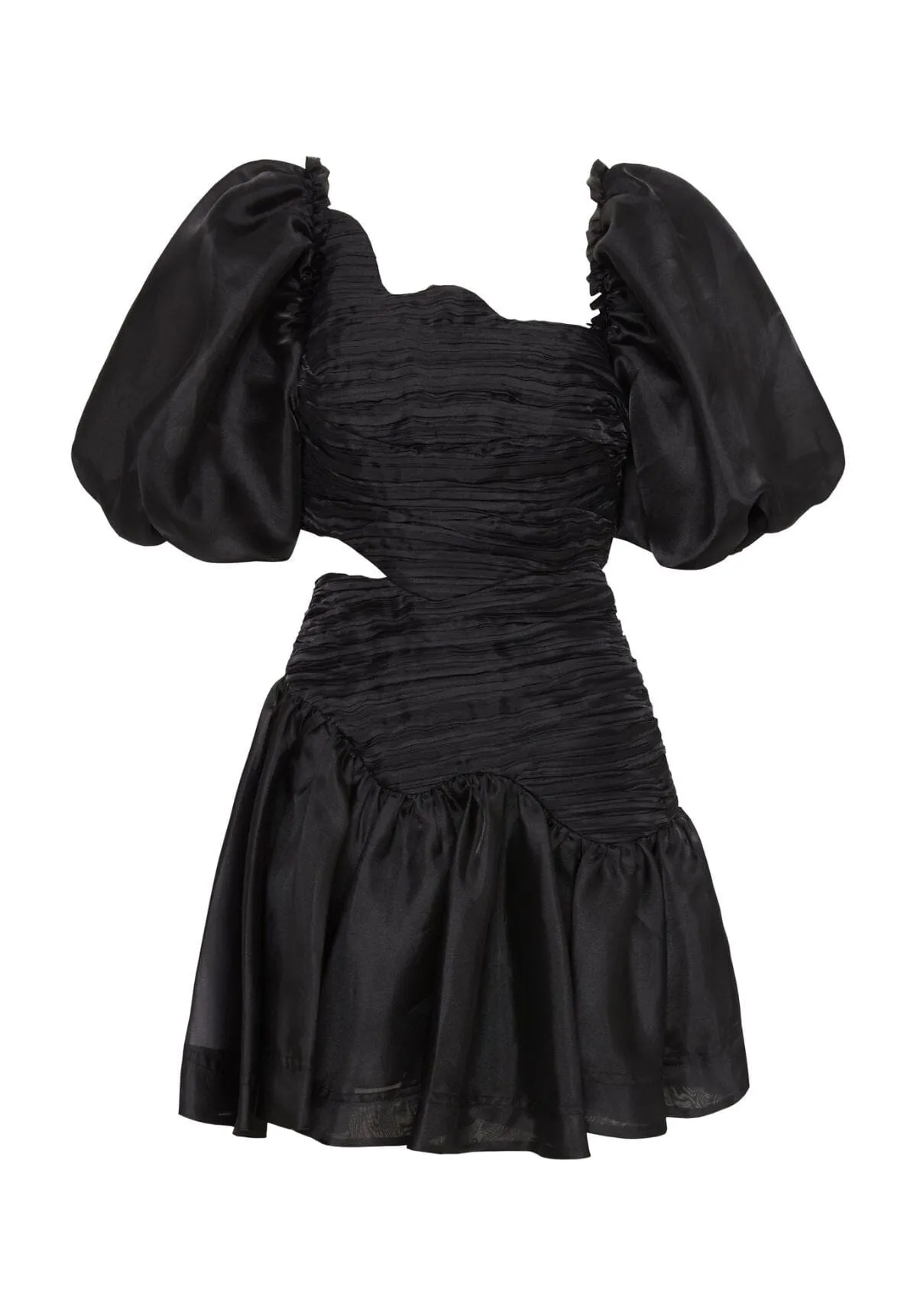 Joan Puff Sleeve Mini Dress - Black