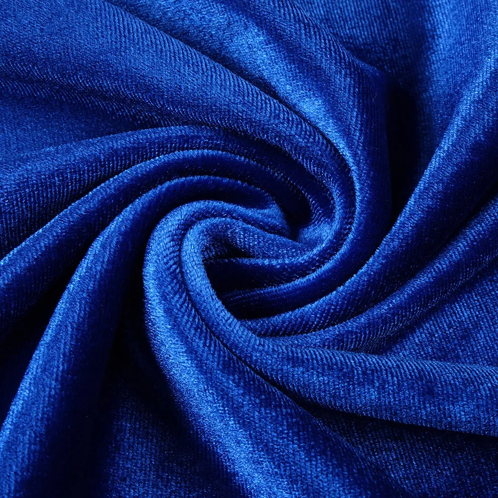 josephine off-shoulder velvet sash gown in blue Gloria Lanvin
