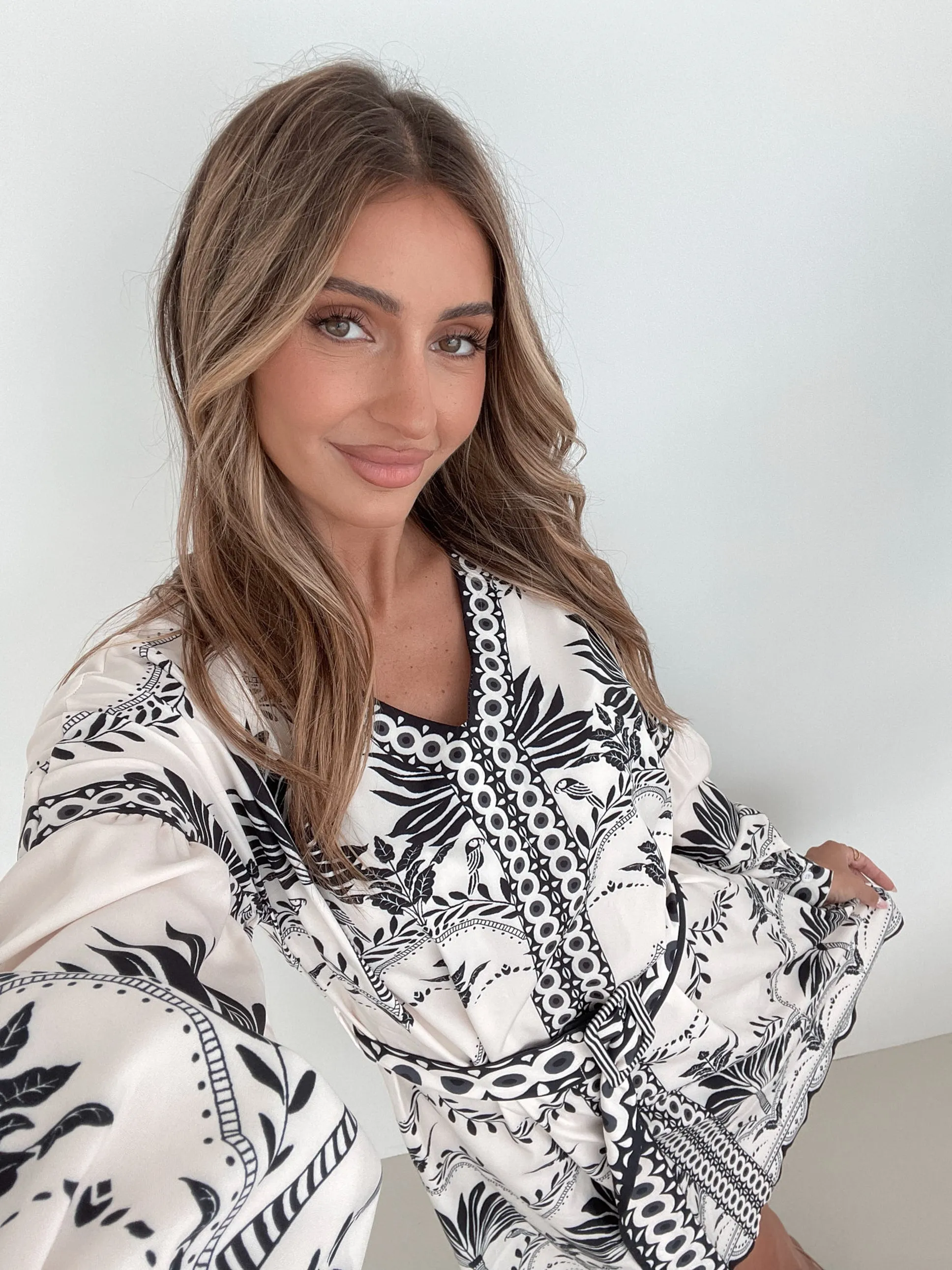 Kalena Dress - White Print