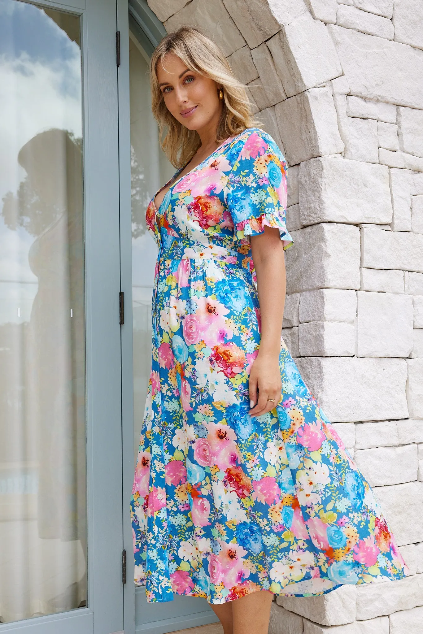 Karabelle Dress - Multi Floral