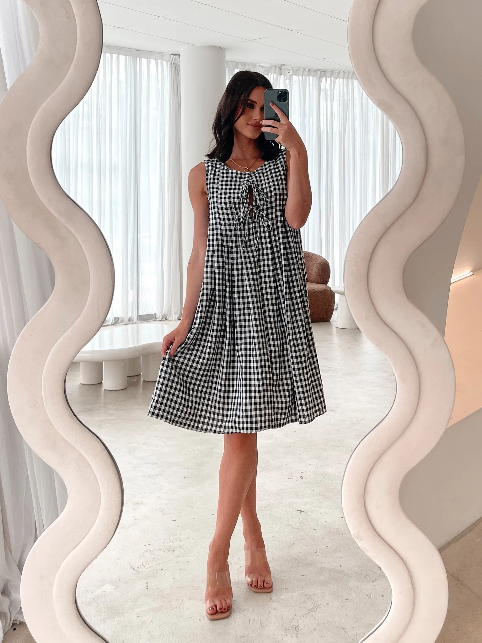 Kearah Dress - Black Gingham