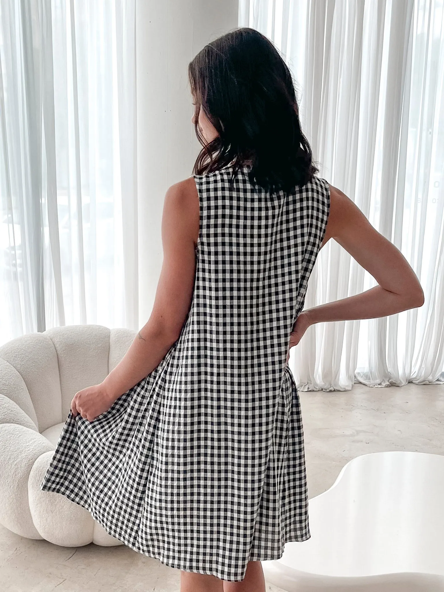 Kearah Dress - Black Gingham