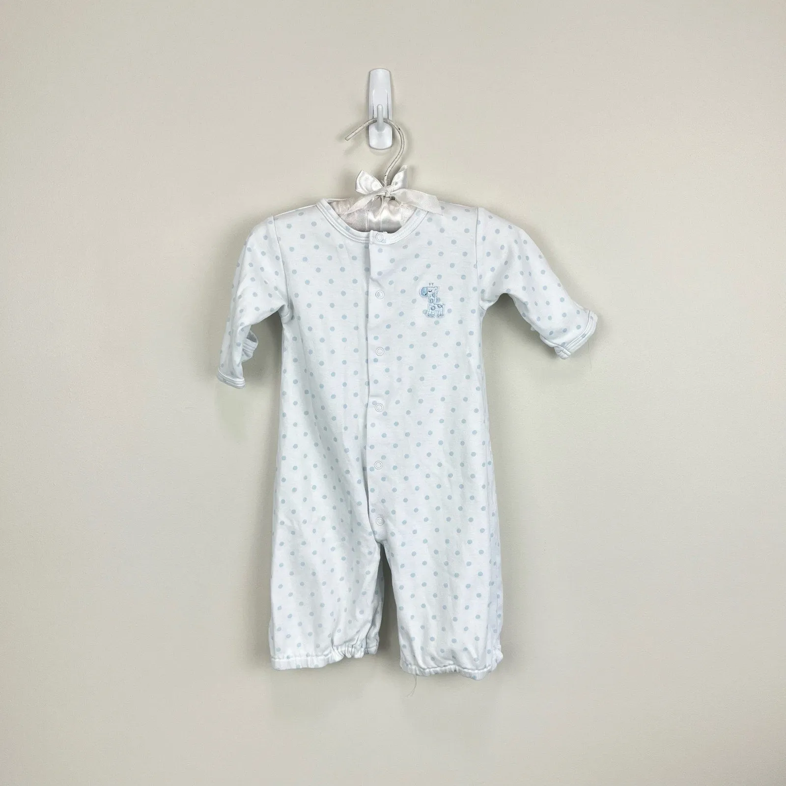 Limited Edition Kissy Kissy Blue Polka Dot Giraffe Converter Sleep Gown Small  Stylish & Comfortable