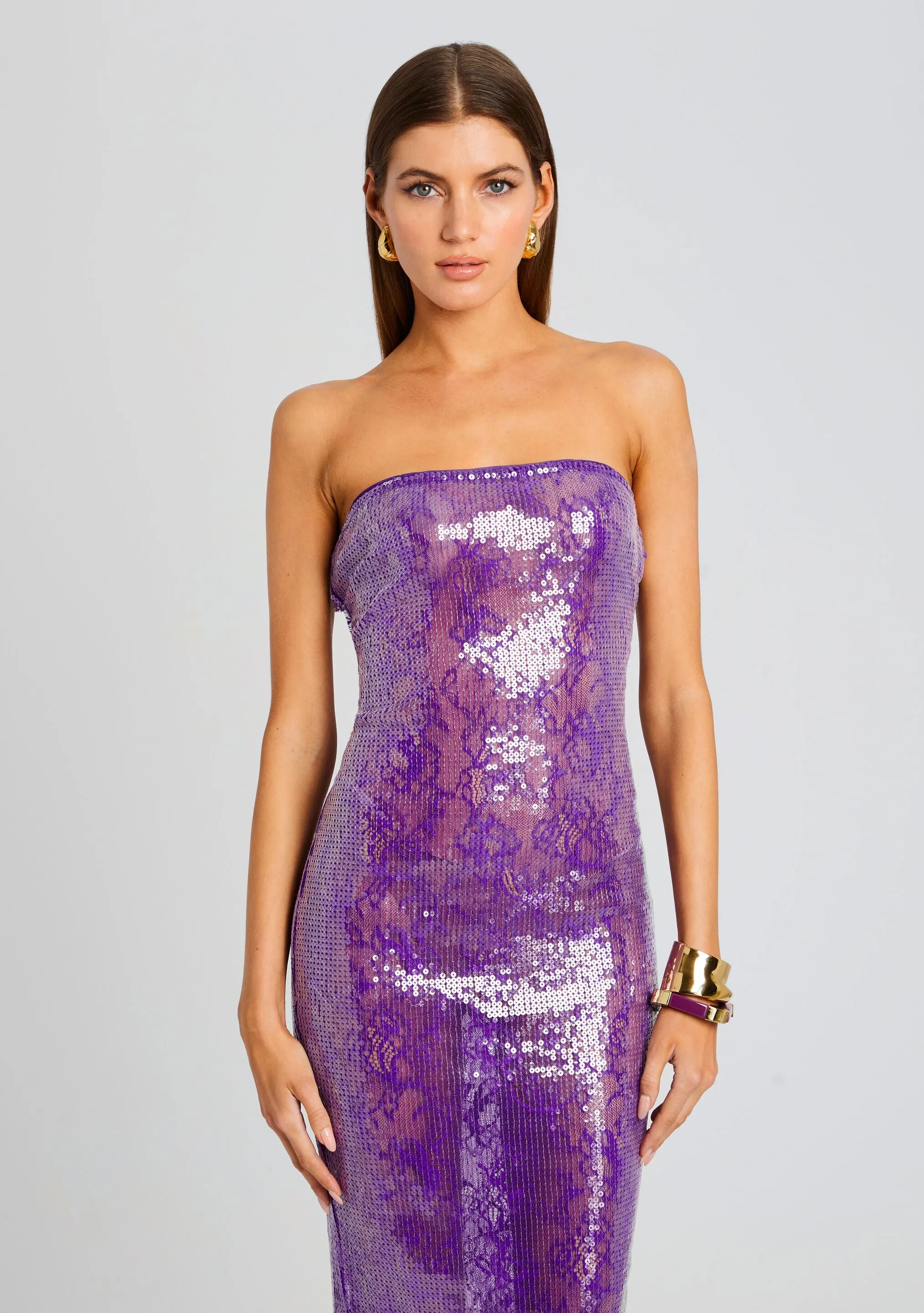 Lucia Sequin Lace Dress