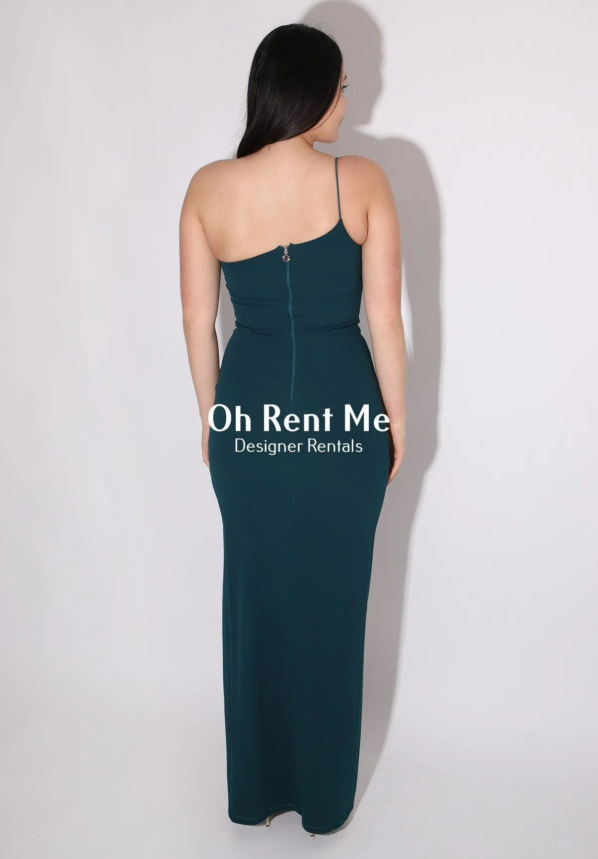 Lust One Shoulder Gown - Teal