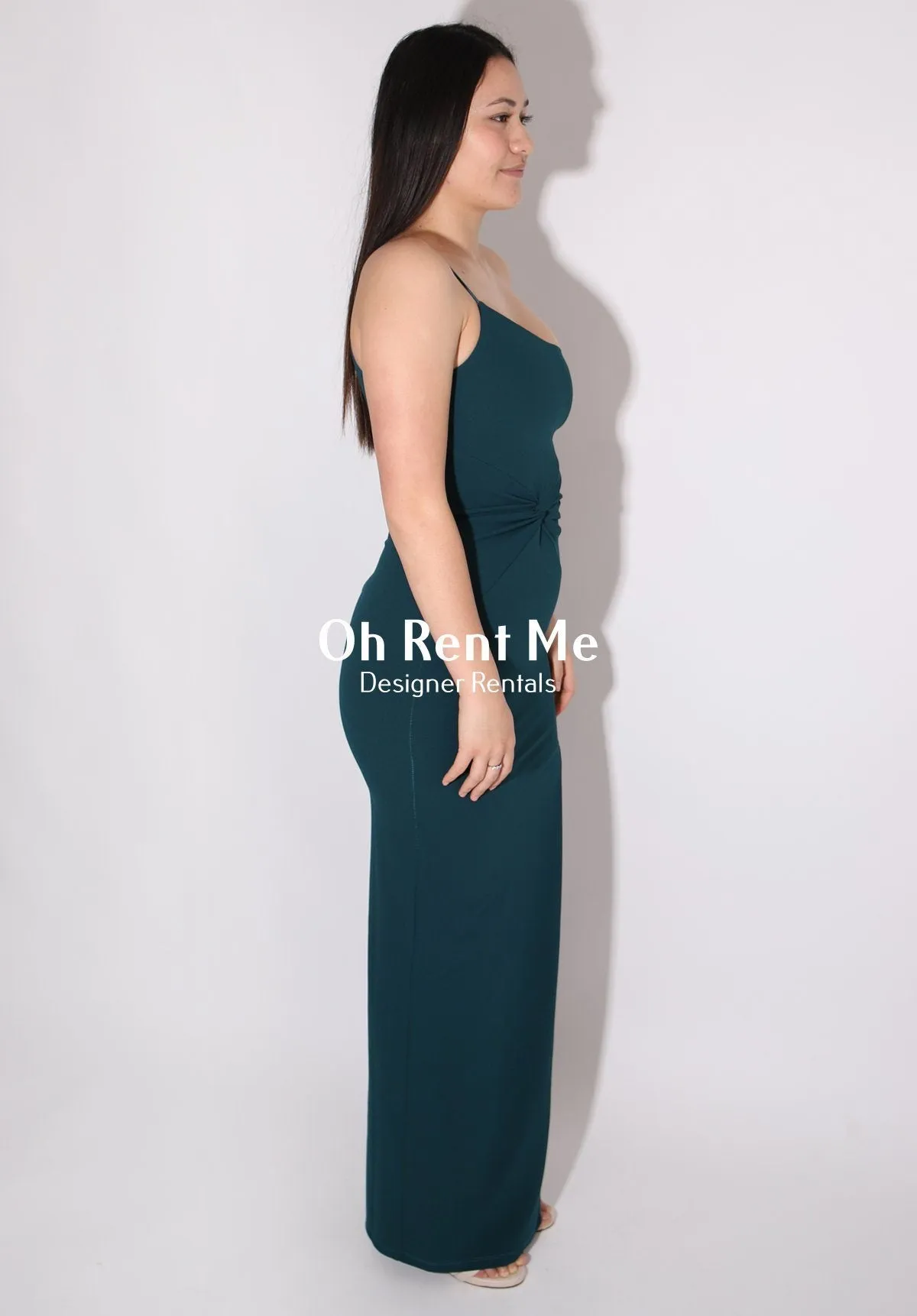 Lust One Shoulder Gown - Teal