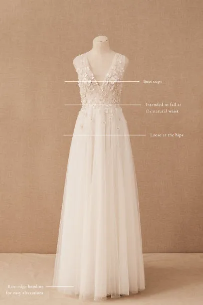 Luxury Feel BHLDN Jenny Yoo Elena Gown  Stylish & Comfortable
