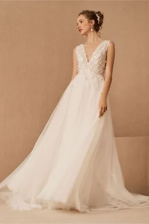 Luxury Feel BHLDN Jenny Yoo Elena Gown  Stylish & Comfortable
