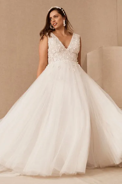 Luxury Feel BHLDN Jenny Yoo Elena Gown  Stylish & Comfortable