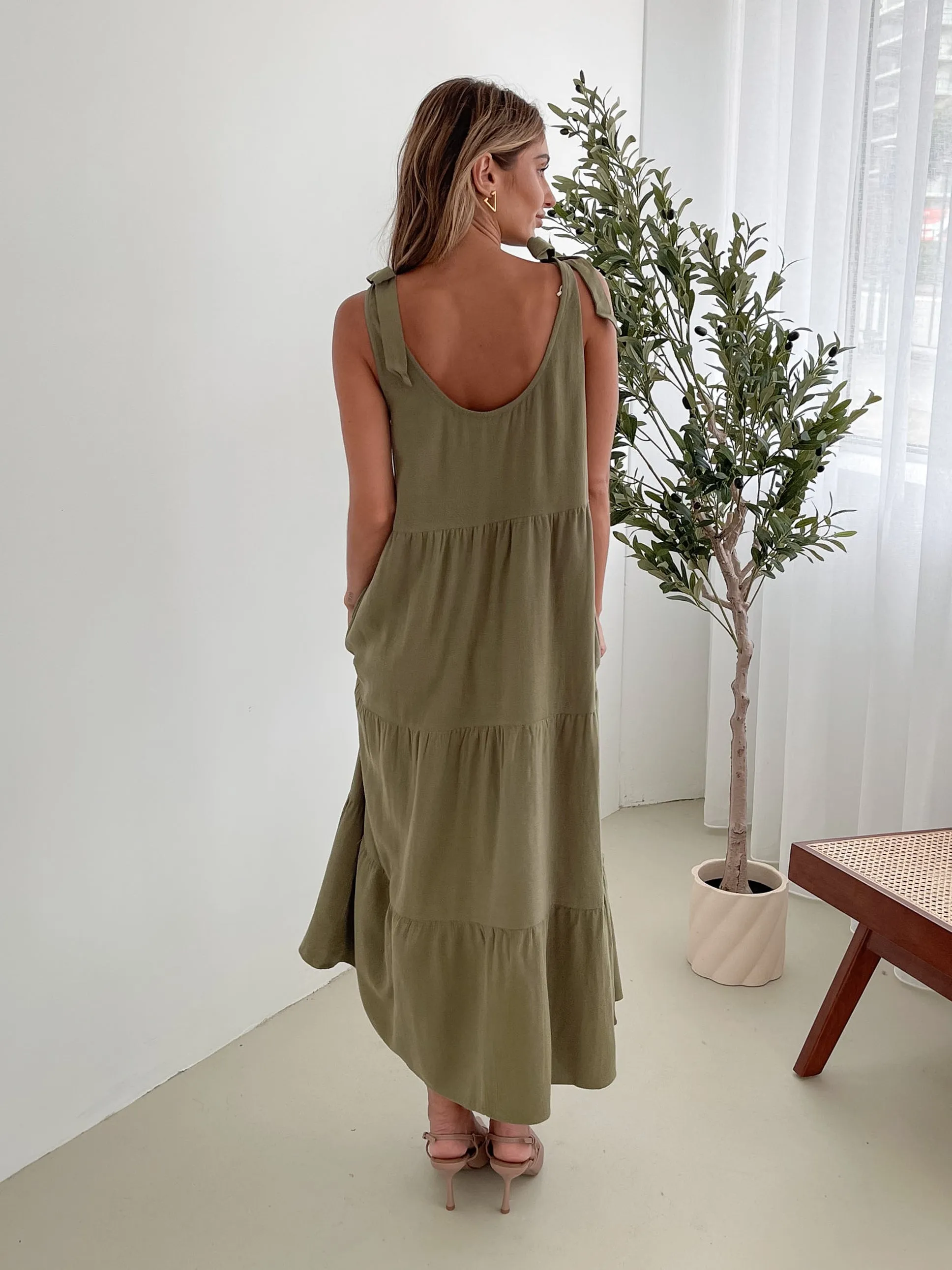Lydia Dress - Khaki