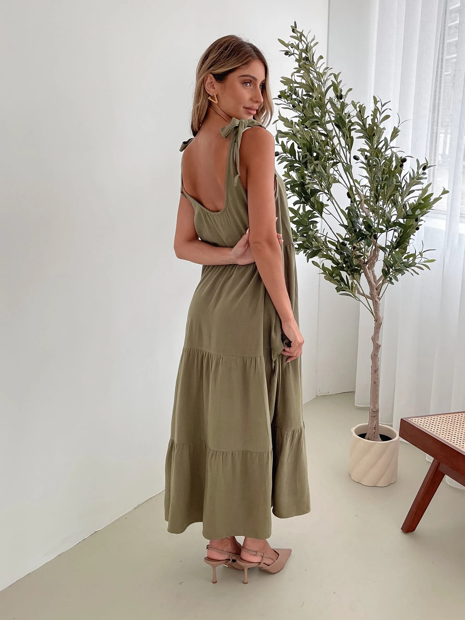 Lydia Dress - Khaki