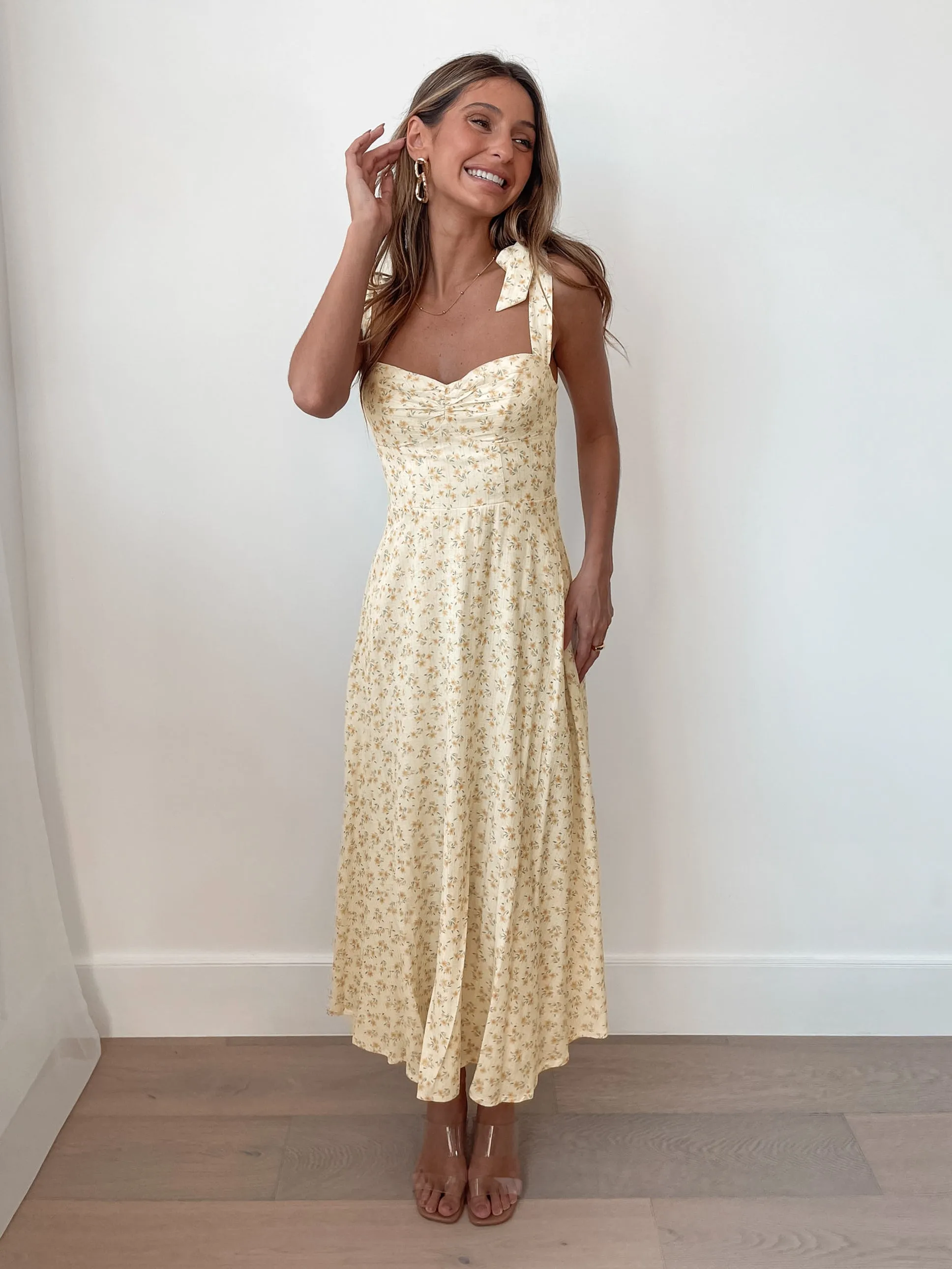 Malvie Dress - Yellow Floral