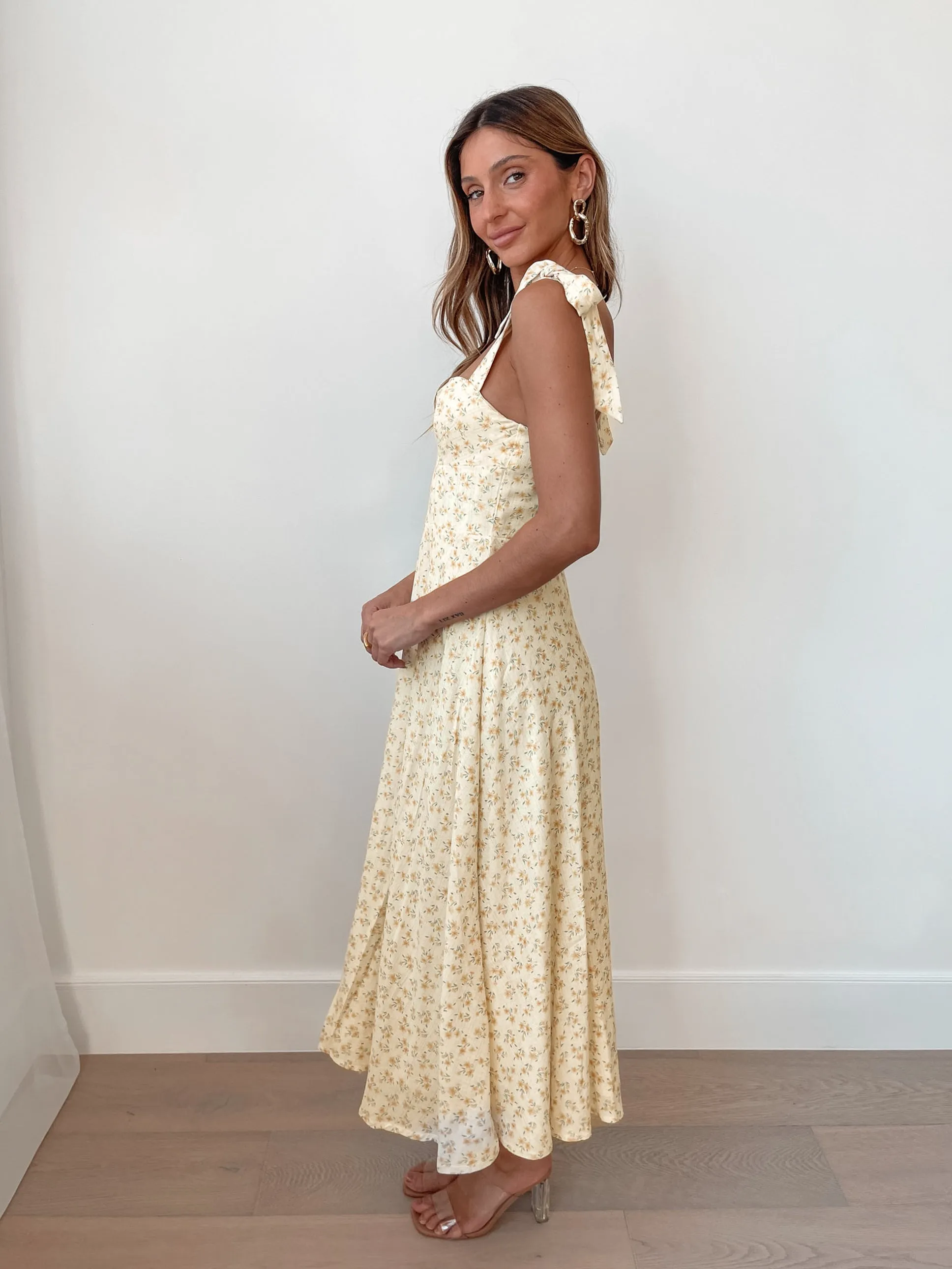 Malvie Dress - Yellow Floral
