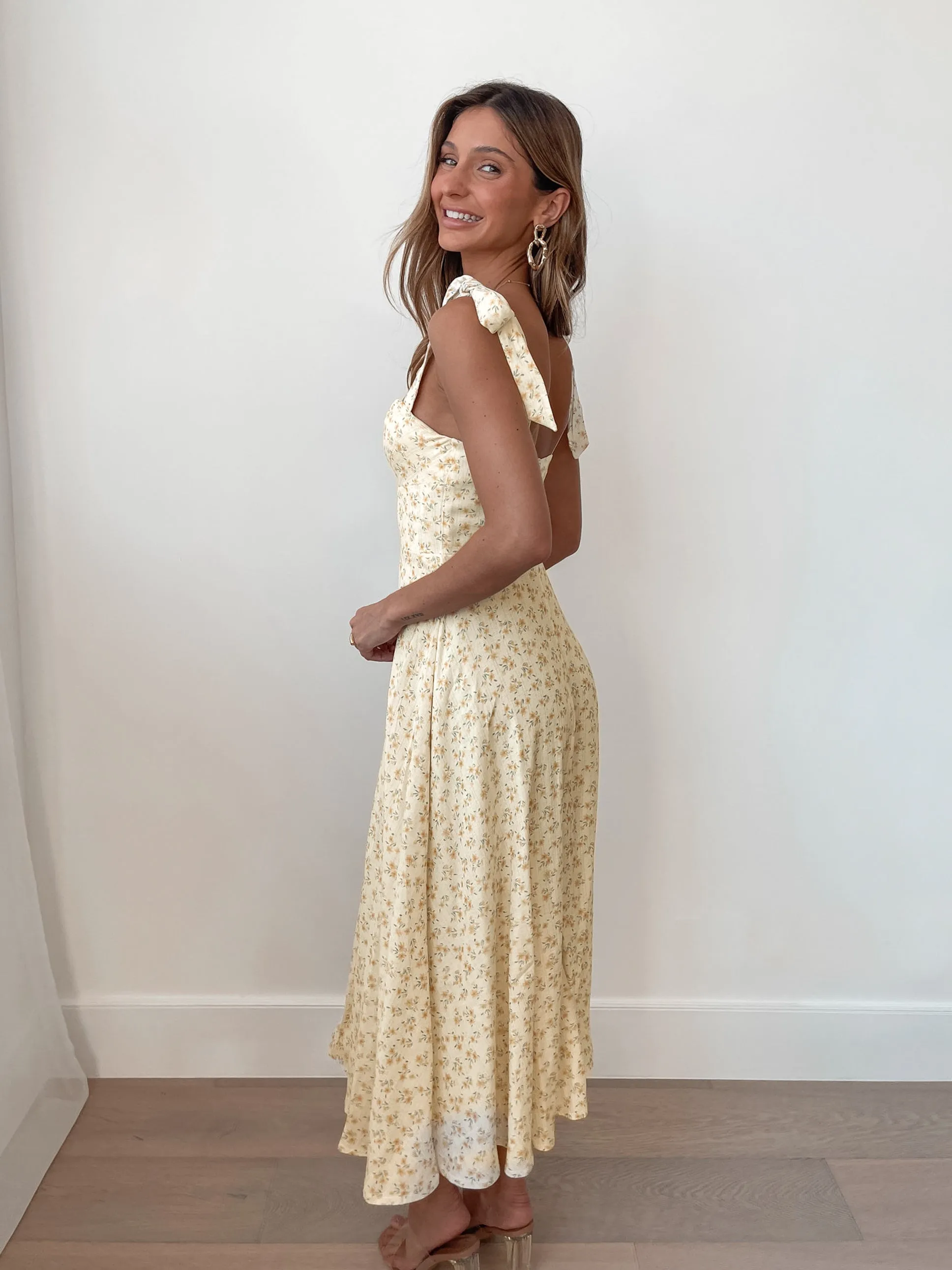 Malvie Dress - Yellow Floral