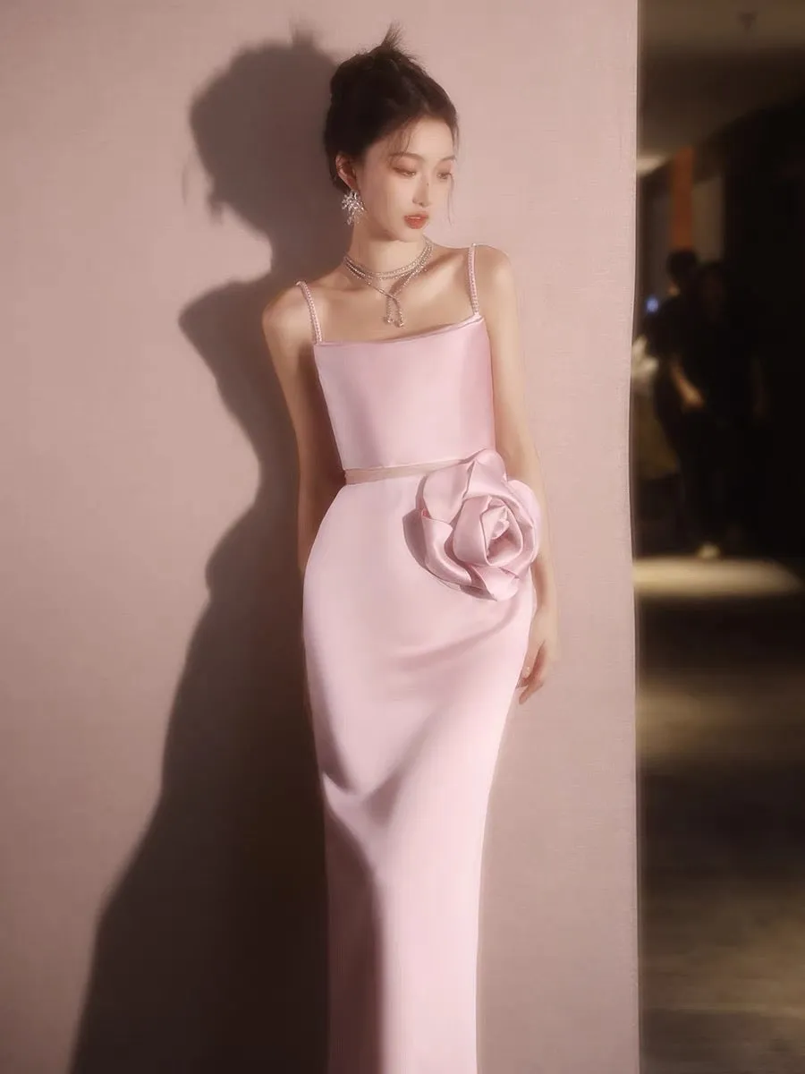 Marisol flower embellished Gown in pink Gloria Lanvin